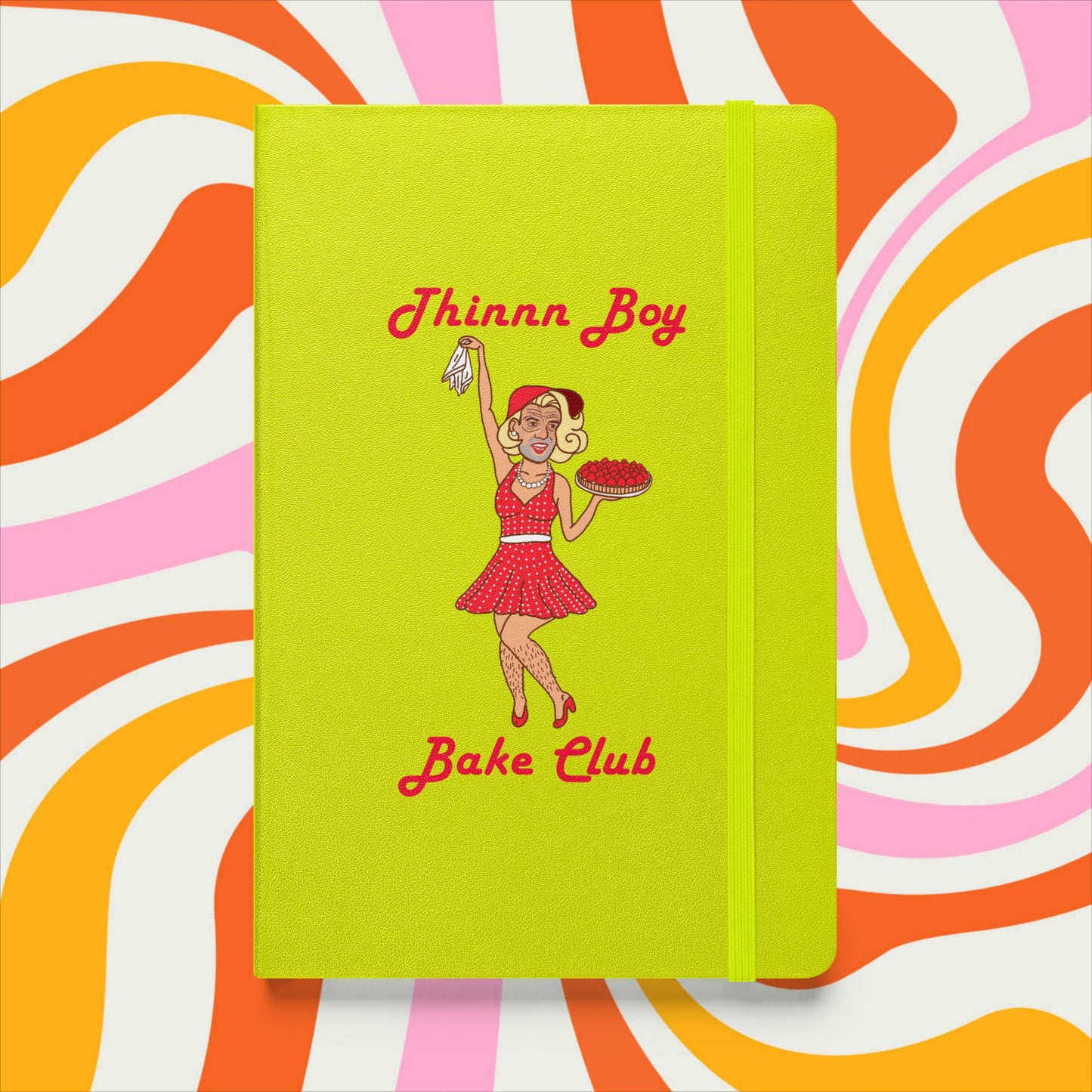 Thinnn Boy Bake Club The Fighter and The Kid TFATK Podcast Comedy 60s retro housewife Bryan Callen Hardcover bound notebook Lime Notebooks Bryan Callen Podcasts Stand-up Comedy The Fighter and The Kid (TFATK) Thinnn Boy Bake Club Next Cult Brand