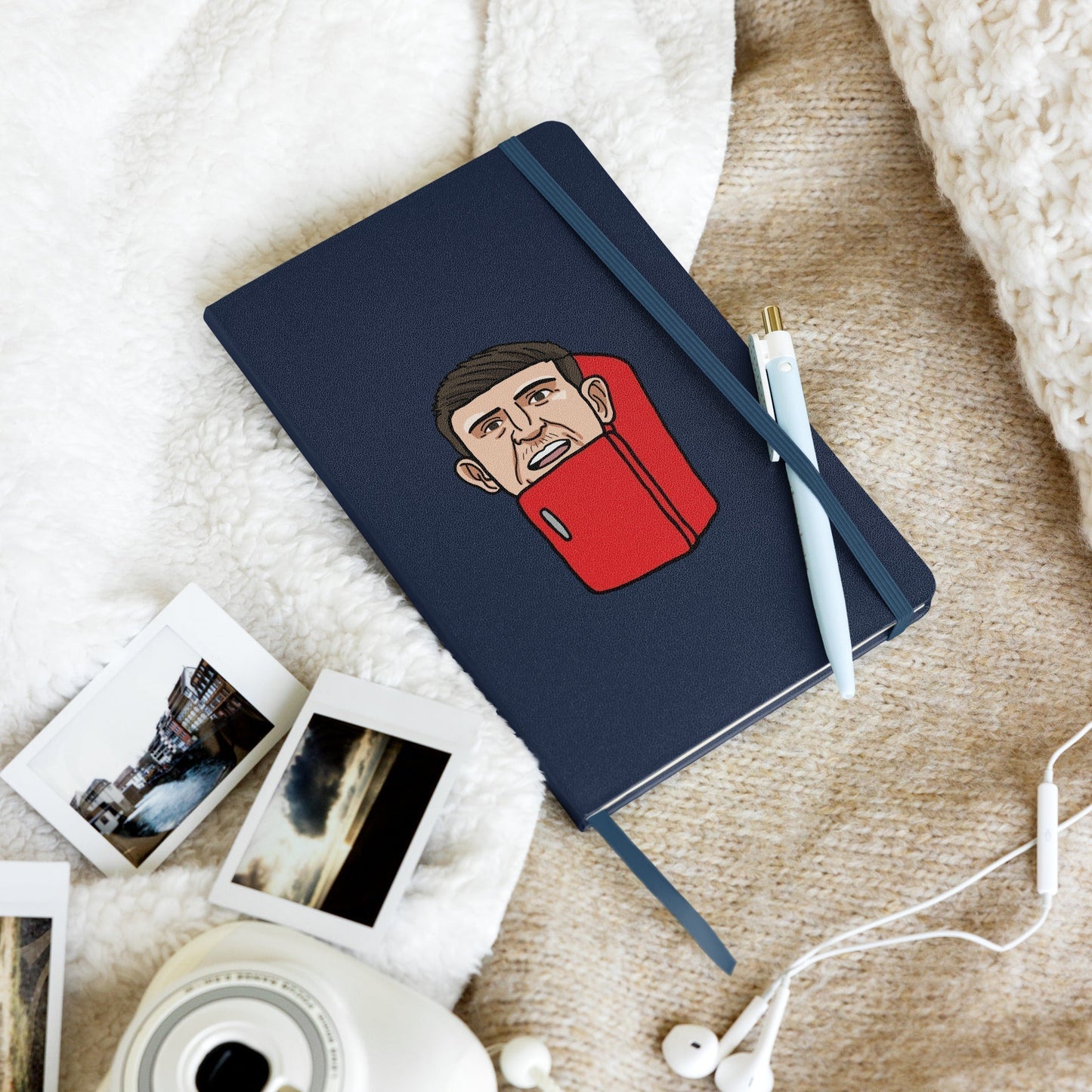 Harry ''The Fridge'' Maguire Hardcover Bound Notebook Journal Navy Notebooks Football Harry Maguire Manchester United The Fridge Next Cult Brand