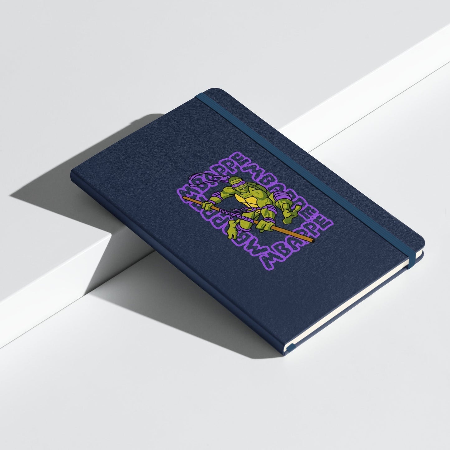 Kylian Mbappe Purple Ninja Turtle Donatello Hardcover bound notebook Navy Notebooks Football Kylian Mbappe Ninja Turtles PSG Real Madrid Next Cult Brand