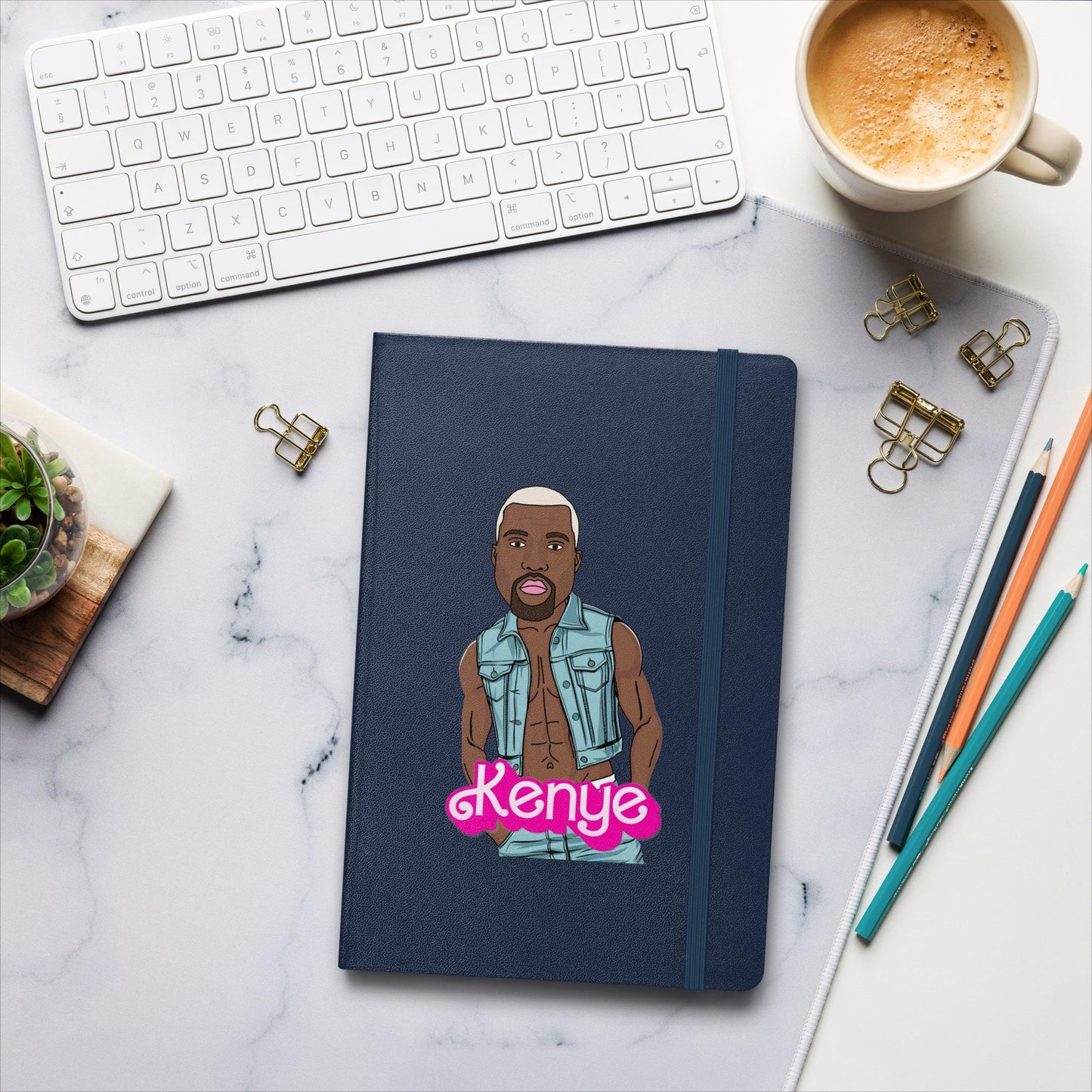 Kenye Barbie Ken Ryan Gosling Kanye West Hardcover notebook Navy Notebooks Barbie Kanye West Ken Movies Music Next Cult Brand