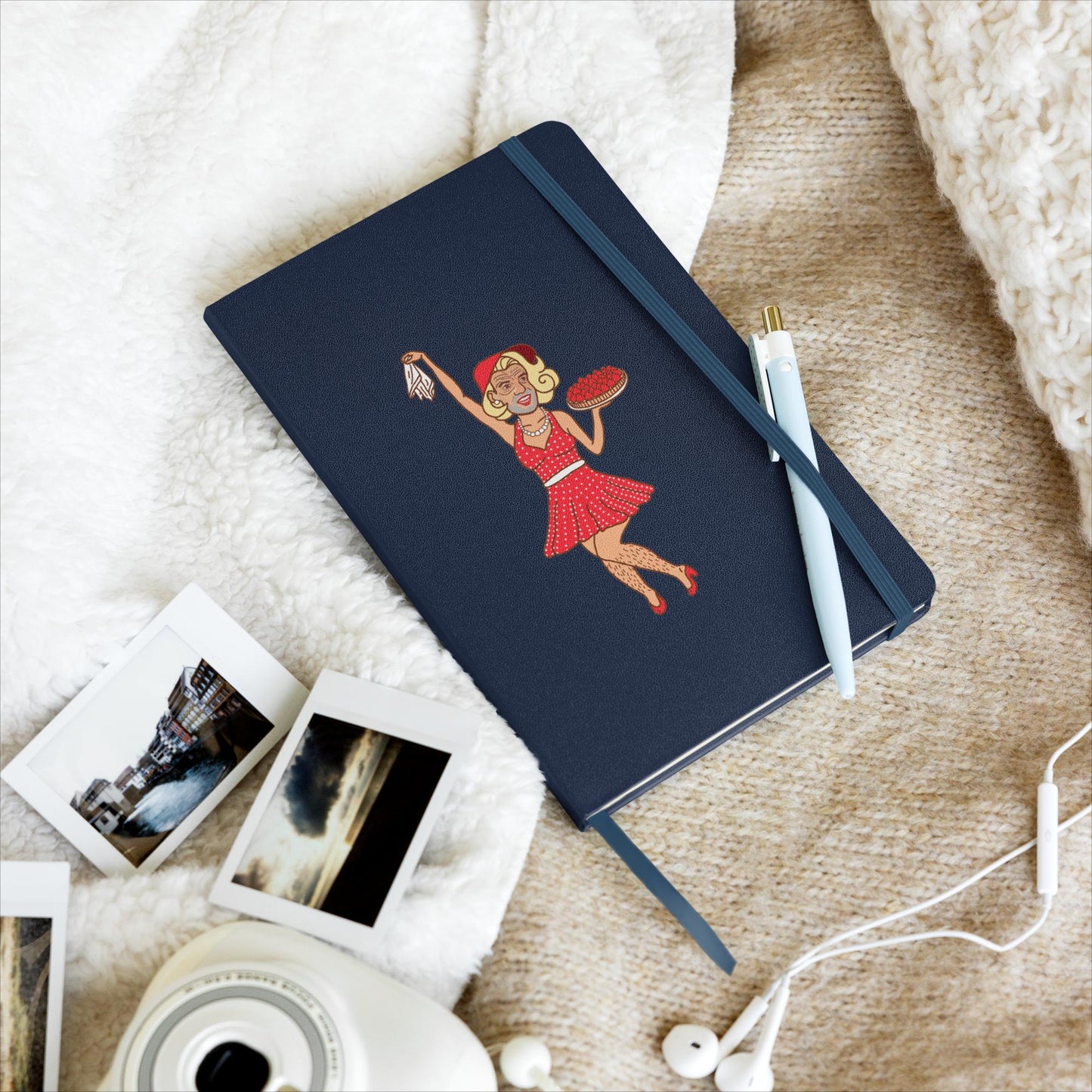 Thinnn Boy Bake Club The Fighter and The Kid TFATK Podcast Comedy 60s retro housewife Bryan Callen Hardcover bound notebook Navy Notebooks Bryan Callen Podcasts Stand-up Comedy The Fighter and The Kid (TFATK) Thinnn Boy Bake Club Next Cult Brand