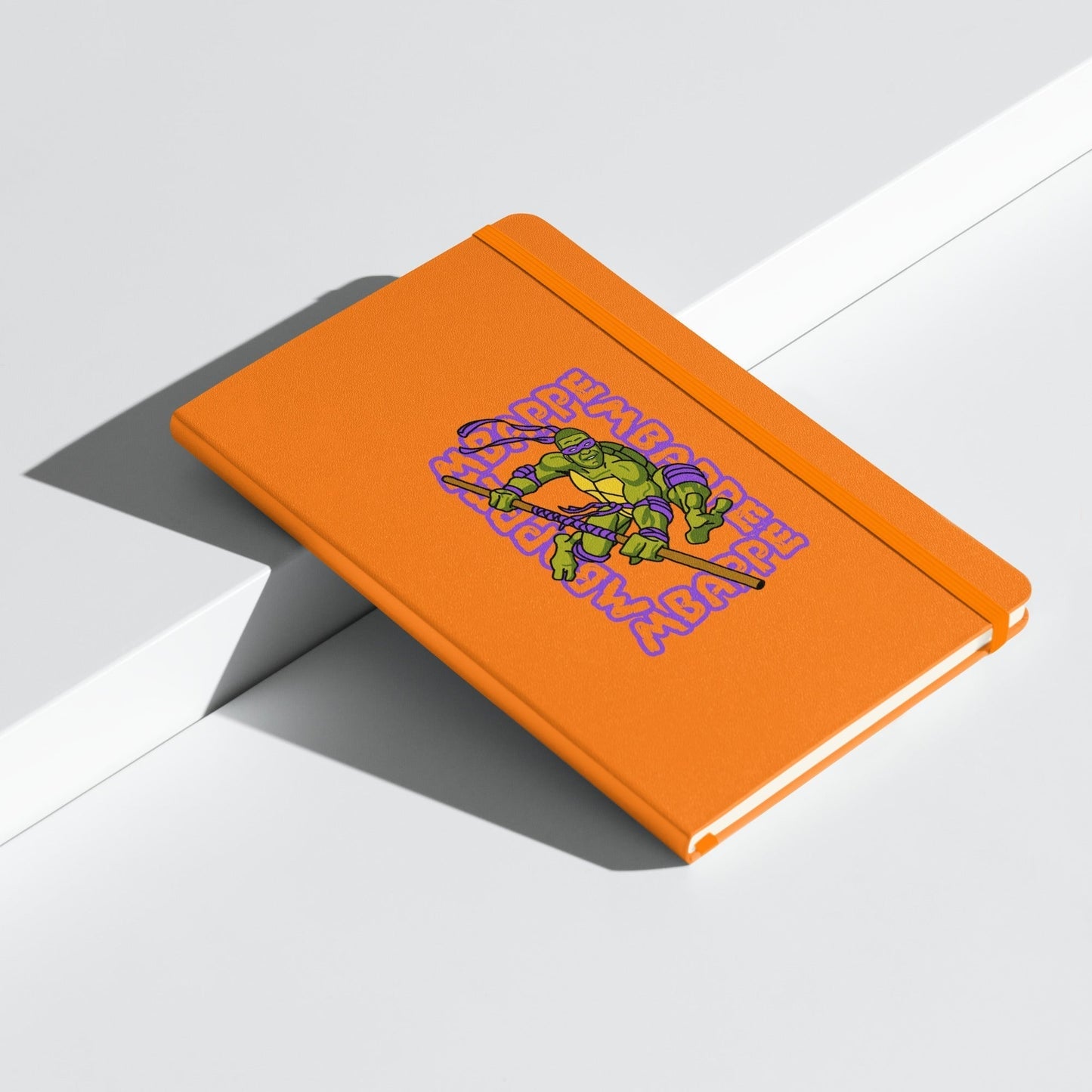 Kylian Mbappe Purple Ninja Turtle Donatello Hardcover bound notebook Orange Notebooks Football Kylian Mbappe Ninja Turtles PSG Real Madrid Next Cult Brand