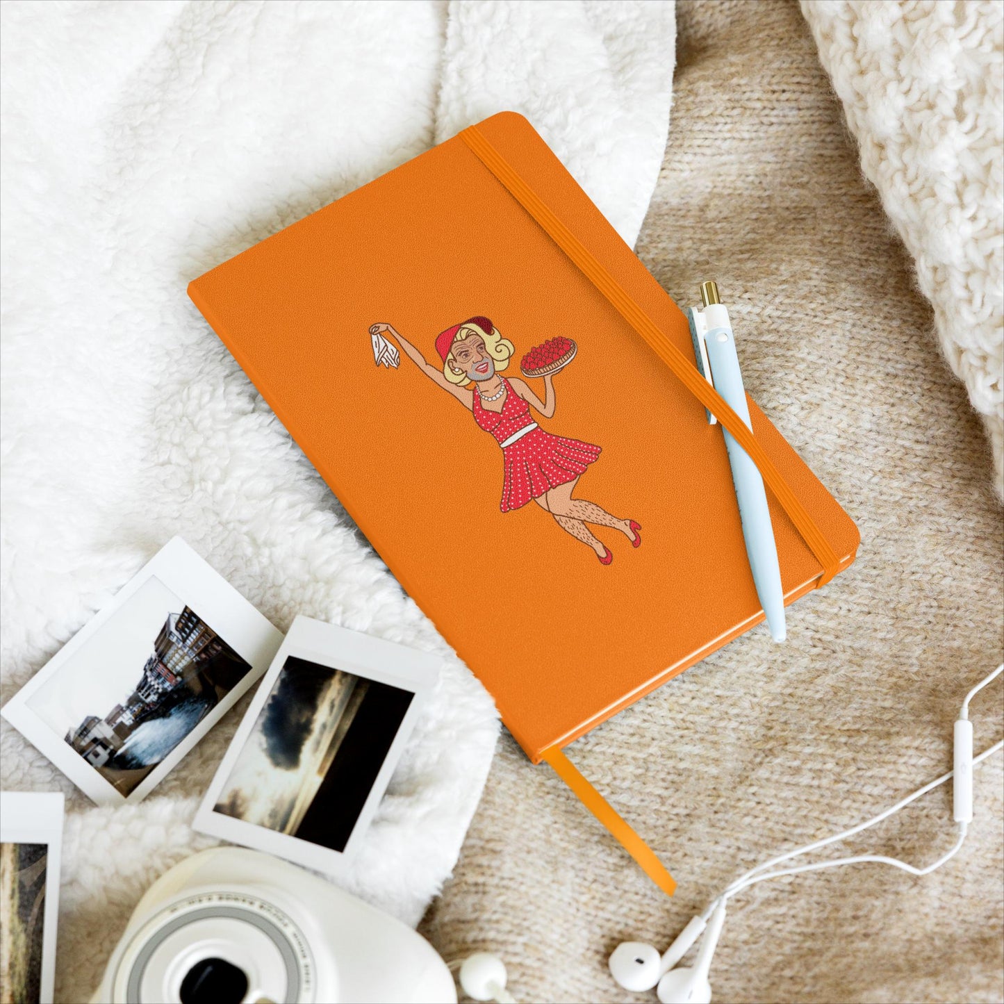 Thinnn Boy Bake Club The Fighter and The Kid TFATK Podcast Comedy 60s retro housewife Bryan Callen Hardcover bound notebook Orange Notebooks Bryan Callen Podcasts Stand-up Comedy The Fighter and The Kid (TFATK) Thinnn Boy Bake Club Next Cult Brand