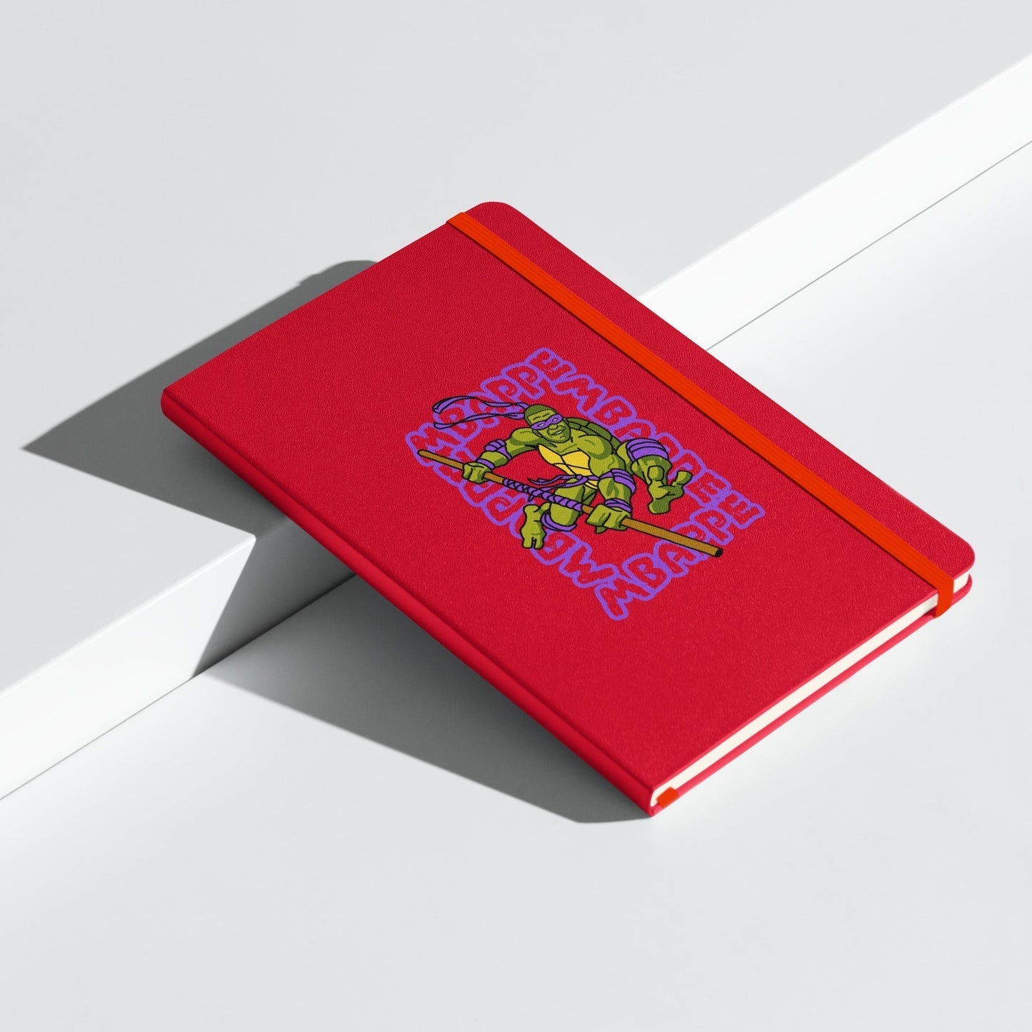 Kylian Mbappe Purple Ninja Turtle Donatello Hardcover bound notebook Red Notebooks Football Kylian Mbappe Ninja Turtles PSG Real Madrid Next Cult Brand