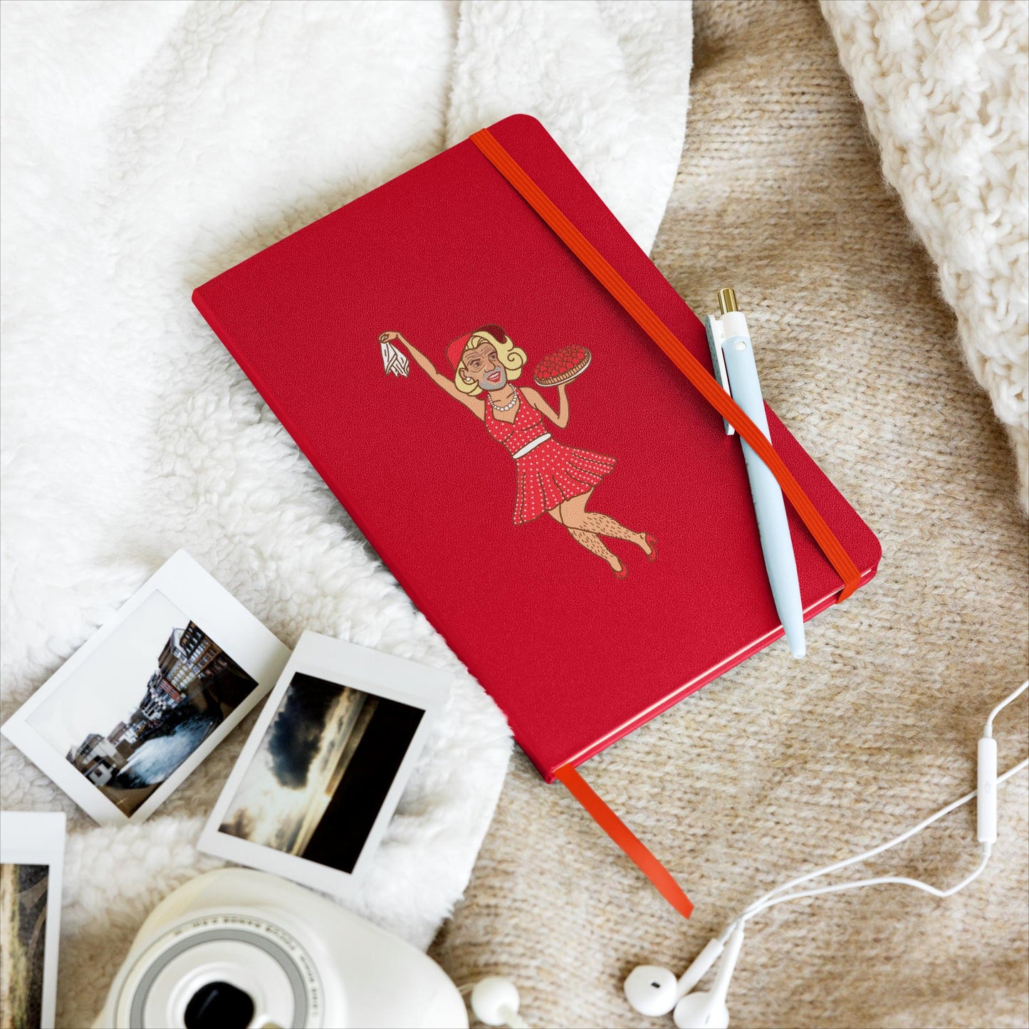 Thinnn Boy Bake Club The Fighter and The Kid TFATK Podcast Comedy 60s retro housewife Bryan Callen Hardcover bound notebook Red Notebooks Bryan Callen Podcasts Stand-up Comedy The Fighter and The Kid (TFATK) Thinnn Boy Bake Club Next Cult Brand