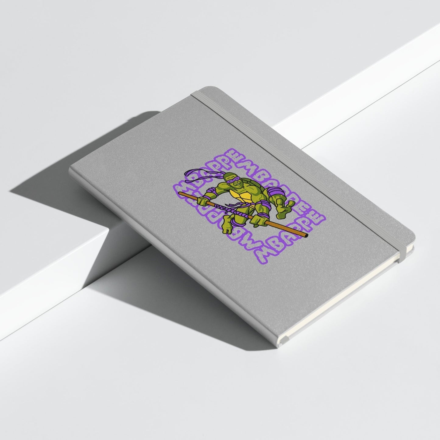 Kylian Mbappe Purple Ninja Turtle Donatello Hardcover bound notebook Silver Notebooks Football Kylian Mbappe Ninja Turtles PSG Real Madrid Next Cult Brand