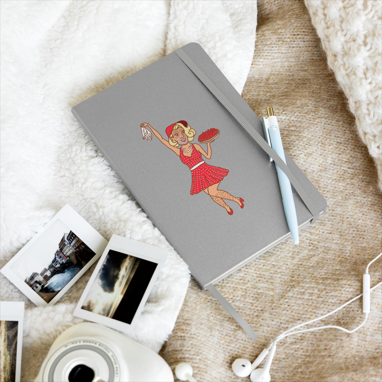 Thinnn Boy Bake Club The Fighter and The Kid TFATK Podcast Comedy 60s retro housewife Bryan Callen Hardcover bound notebook Silver Notebooks Bryan Callen Podcasts Stand-up Comedy The Fighter and The Kid (TFATK) Thinnn Boy Bake Club Next Cult Brand