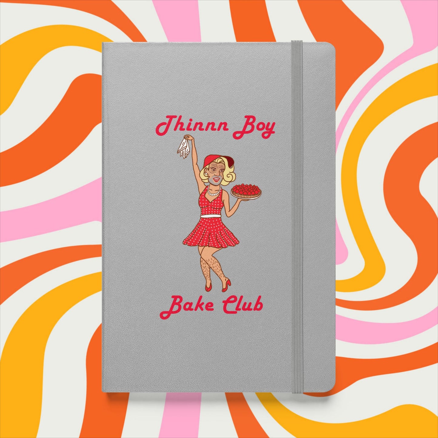 Thinnn Boy Bake Club The Fighter and The Kid TFATK Podcast Comedy 60s retro housewife Bryan Callen Hardcover bound notebook Silver Notebooks Bryan Callen Podcasts Stand-up Comedy The Fighter and The Kid (TFATK) Thinnn Boy Bake Club Next Cult Brand