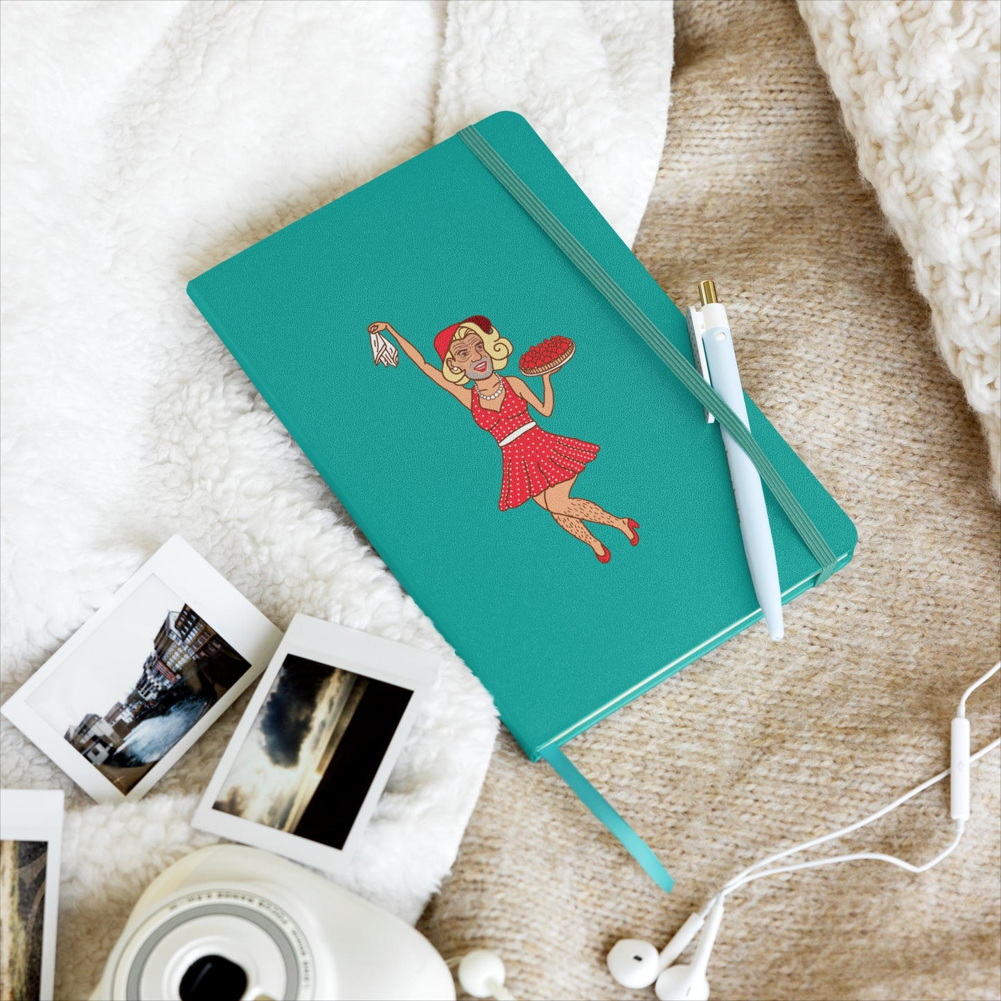 Thinnn Boy Bake Club The Fighter and The Kid TFATK Podcast Comedy 60s retro housewife Bryan Callen Hardcover bound notebook Turquoise Notebooks Bryan Callen Podcasts Stand-up Comedy The Fighter and The Kid (TFATK) Thinnn Boy Bake Club Next Cult Brand
