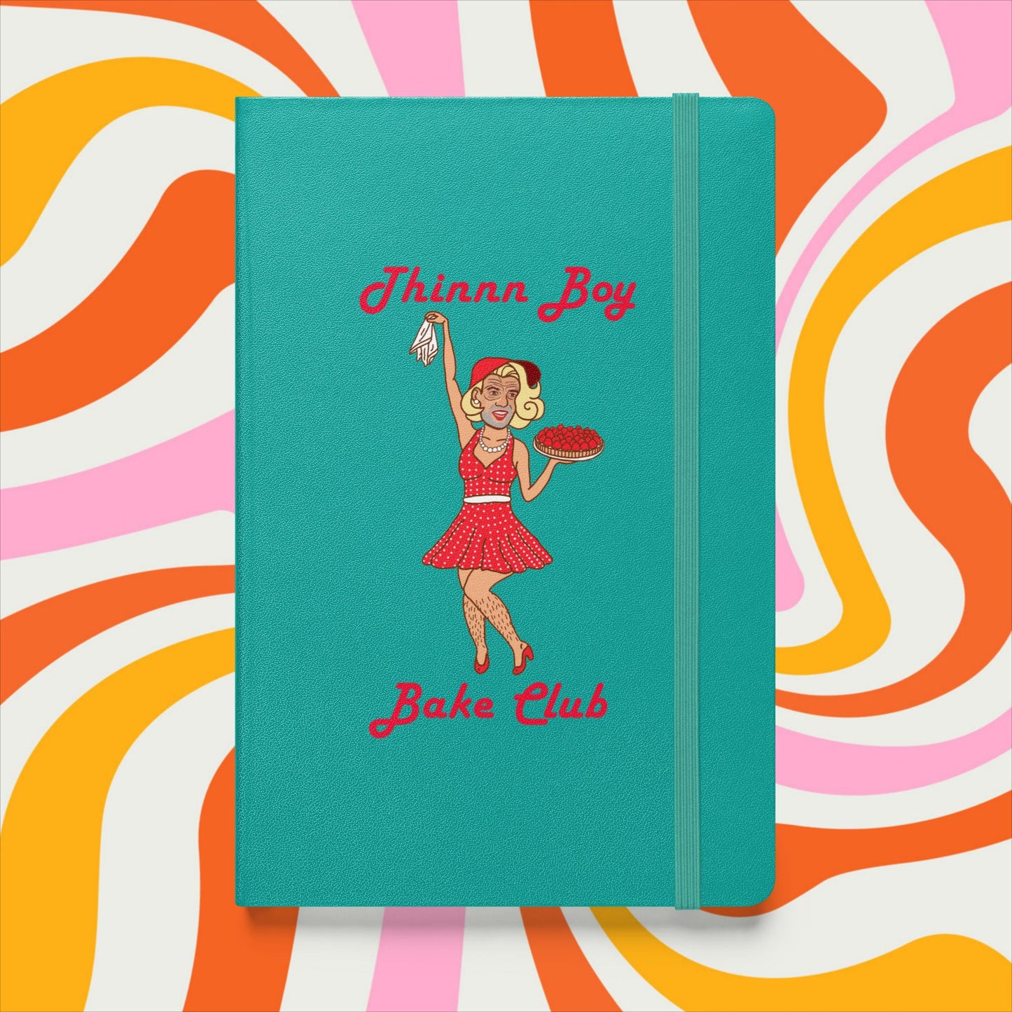Thinnn Boy Bake Club The Fighter and The Kid TFATK Podcast Comedy 60s retro housewife Bryan Callen Hardcover bound notebook Turquoise Notebooks Bryan Callen Podcasts Stand-up Comedy The Fighter and The Kid (TFATK) Thinnn Boy Bake Club Next Cult Brand