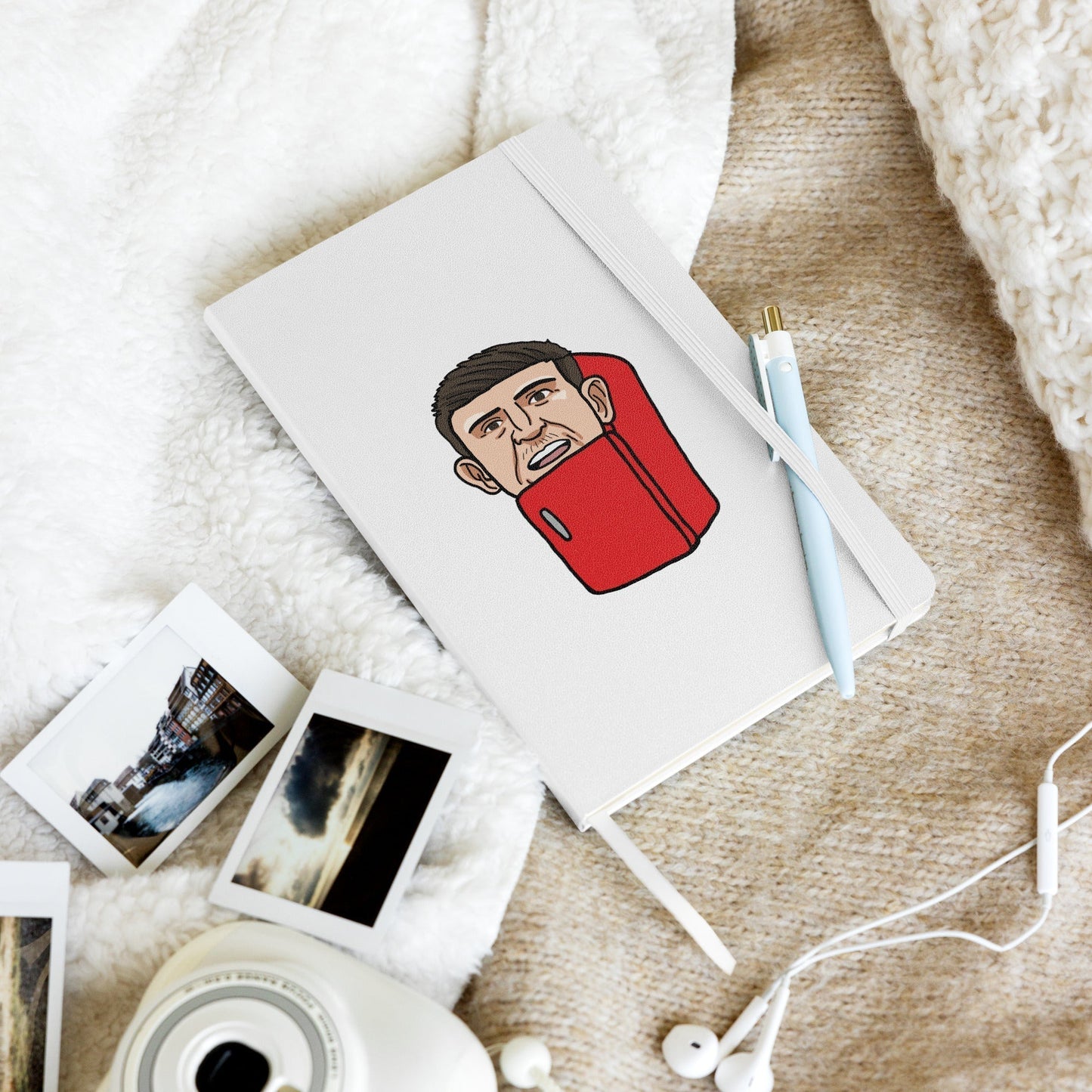 Harry ''The Fridge'' Maguire Hardcover Bound Notebook Journal White Notebooks Football Harry Maguire Manchester United The Fridge Next Cult Brand