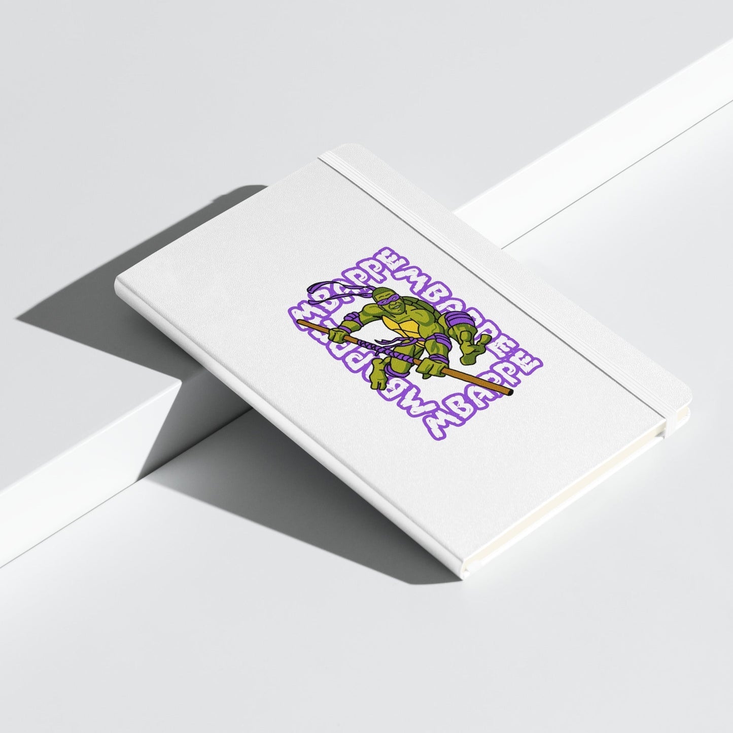 Kylian Mbappe Purple Ninja Turtle Donatello Hardcover bound notebook White Notebooks Football Kylian Mbappe Ninja Turtles PSG Real Madrid Next Cult Brand