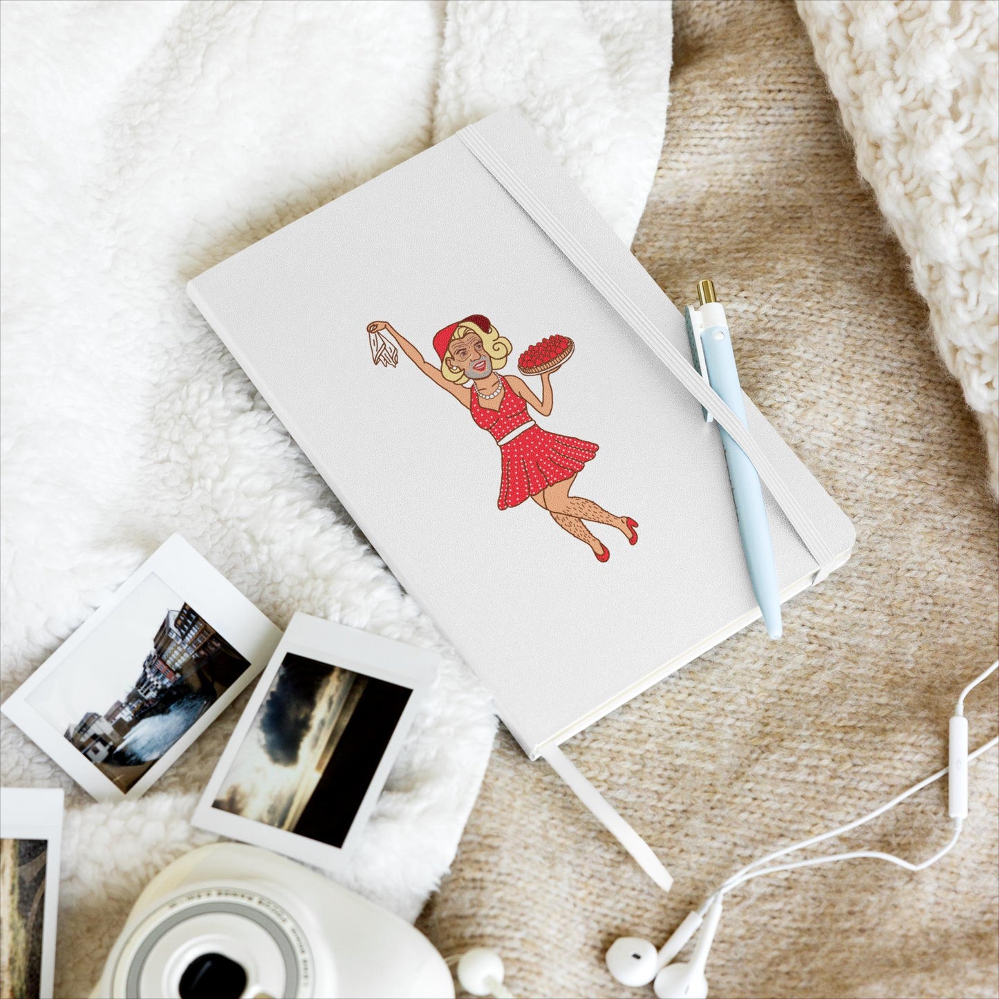 Thinnn Boy Bake Club The Fighter and The Kid TFATK Podcast Comedy 60s retro housewife Bryan Callen Hardcover bound notebook White Notebooks Bryan Callen Podcasts Stand-up Comedy The Fighter and The Kid (TFATK) Thinnn Boy Bake Club Next Cult Brand