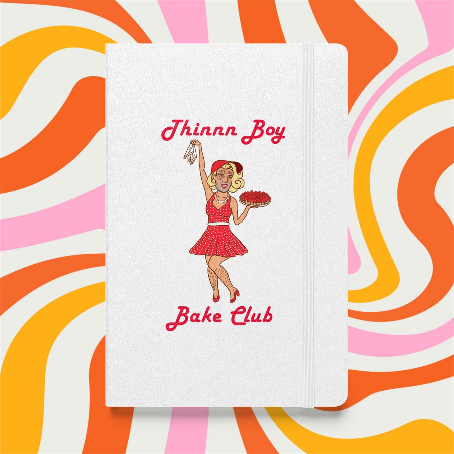 Thinnn Boy Bake Club The Fighter and The Kid TFATK Podcast Comedy 60s retro housewife Bryan Callen Hardcover bound notebook White Notebooks Bryan Callen Podcasts Stand-up Comedy The Fighter and The Kid (TFATK) Thinnn Boy Bake Club Next Cult Brand