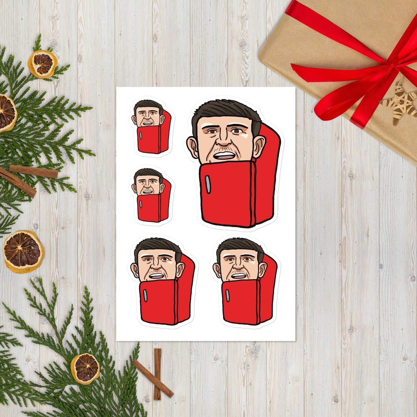 Harry ''The Fridge'' Maguire Sticker Sheet Default Title Stickers Football Harry Maguire Manchester United The Fridge Next Cult Brand