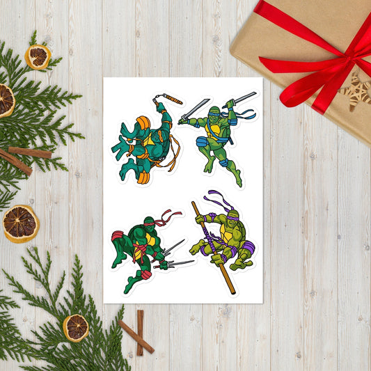 Kylian Mbappe Ninja Turtles funny football/ soccer meme Sticker sheet Default Title Stickers Football Kylian Mbappe Ninja Turtles PSG Real Madrid Next Cult Brand