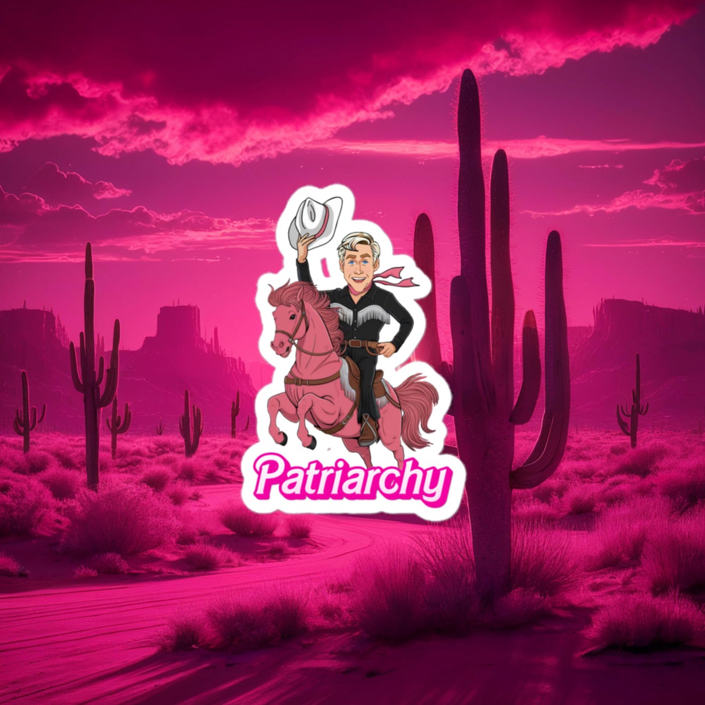 Ken Barbie Movie When I found out the patriarchy wasn't just about horses, I lost interest Bubble-free stickers 3″×3″ Stickers Barbie Celebrities Ken Movies Ryan Gosling Next Cult Brand