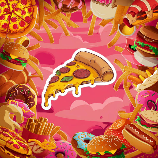 Pizza I Love Pizza Bubble-free stickers 3″×3″ Stickers Fast Food Pizza Next Cult Brand