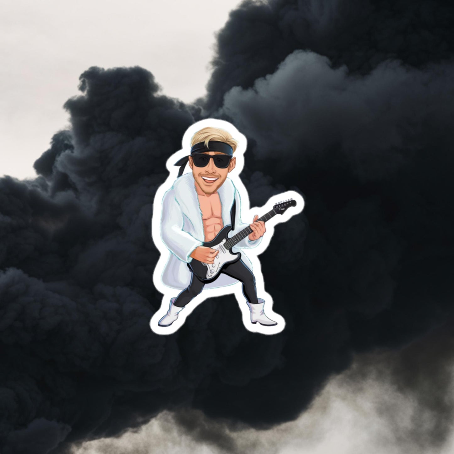 Rockstar Ken Barbie Movie Ryan Gosling Bubble-free stickers 3″×3″ Stickers Barbie Celebrities Ken Movies Music Rock Music Ryan Gosling Next Cult Brand