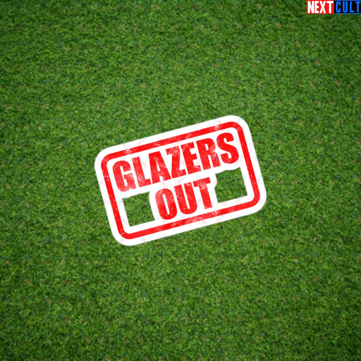 Glazers Out Stop The Glazers Ruining Manchester United Fan Protest Against Glazers Bubble-free stickers 3″×3″ Stickers Football GlazersOut Manchester United RatcliffeOut Next Cult Brand