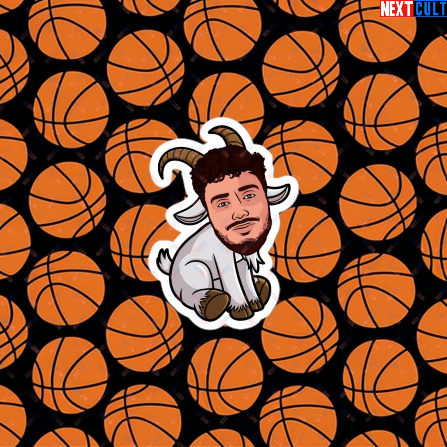 Alperen Sengun G.O.A.T. Sticker - Funny Houston Rockets Basketball Decal - Turkey’s Greatest of All Time Meme Print - Perfect Gift for Rockets Fans Bubble-free stickers 3″×3″ Stickers Alperen Sengun Basketball G.O.A.T. Houston Rockets NBA Next Cult Brand