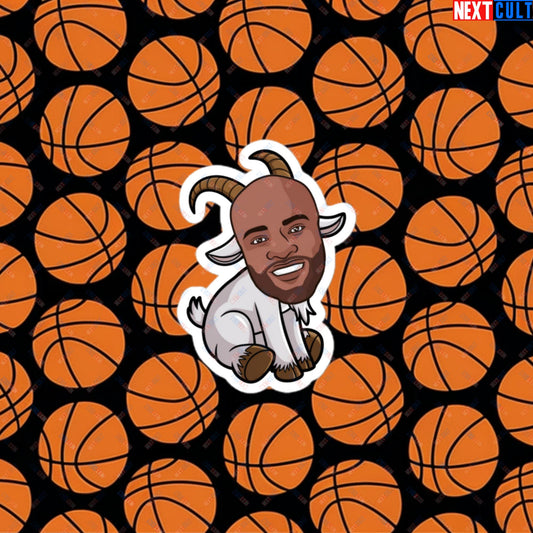 Vince Carter G.O.A.T. Sticker - Greatest of All Time Basketball Meme Decal - Funny Vince Carter Cartoon Print for Basketball Fans - Perfect Gift for GOAT Lovers Bubble-free stickers 3″×3″ Stickers Basketball G.O.A.T. NBA Toronto Raptors Vince Carter Next Cult Brand