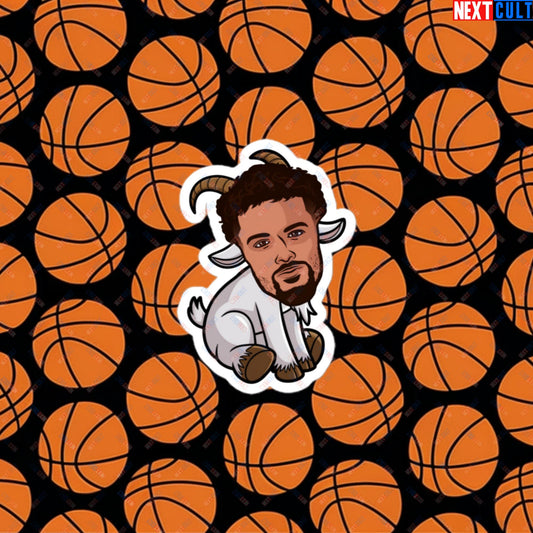 Trae Young G.O.A.T. Sticker - Funny Atlanta Hawks Basketball Meme Decal - Greatest of All Time Print for Basketball Fans - Perfect Gift for Trae Young Fans Bubble-free stickers 3″×3″ Stickers Atlanta Hawks Basketball G.O.A.T. NBA Trae Young Next Cult Brand