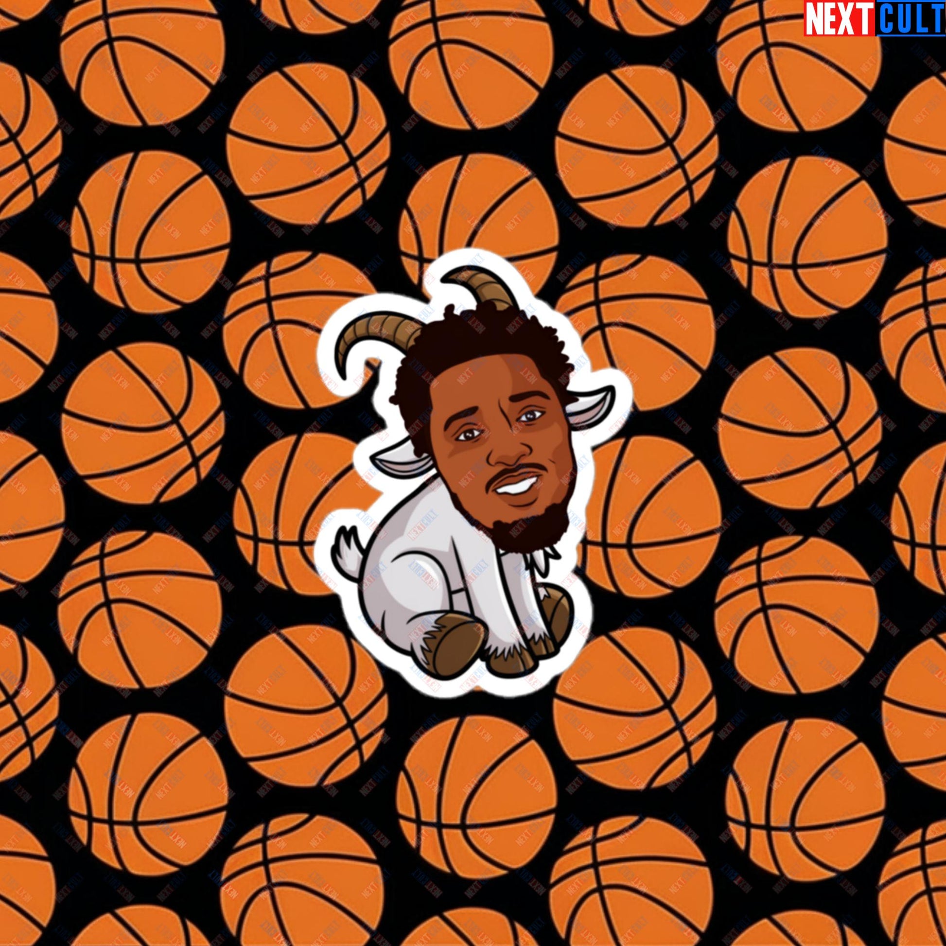 Donovan Mitchell G.O.A.T. Sticker - Cleveland Cavaliers Basketball Meme Decal - Funny GOAT Cartoon Print for Basketball Fans - Perfect Gift for Cavs Supporters Bubble-free stickers 3″×3″ Stickers Basketball Cleveland Cavaliers Donovan Mitchell G.O.A.T. NBA Next Cult Brand