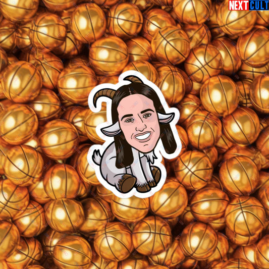 Caitlin Clark G.O.A.T. Sticker - Greatest of All Time Basketball Decal - Indiana Fever & WNBA Fan Print - Funny Women's Basketball Meme Sticker Bubble-free stickers 3″×3″ Stickers Basketball Caitlin Clark G.O.A.T. Indiana Fever WNBA Next Cult Brand