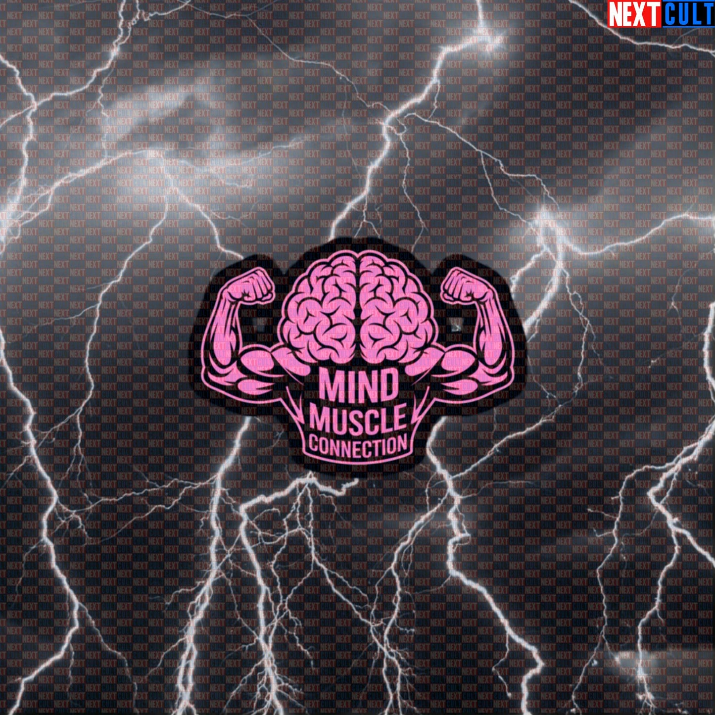 Mind Muscle Connection Sticker | Funny Science Based Lifting Decal for Gym Water Bottle Workout Default Title Stickers Bodybuilding Fitness Gym Workout Next Cult Brand