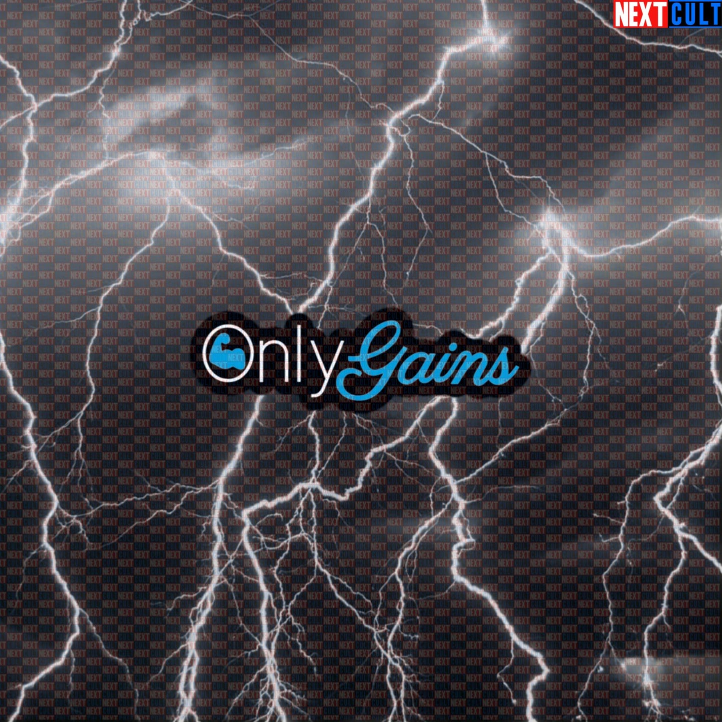 OnlyGains Gym Meme Sticker | Funny Workout Decal for Water Bottles & Gym Equipment | Gym Bro Humor Sticker Default Title Stickers Bodybuilding Fitness Gym OnlyFans Workout Next Cult Brand