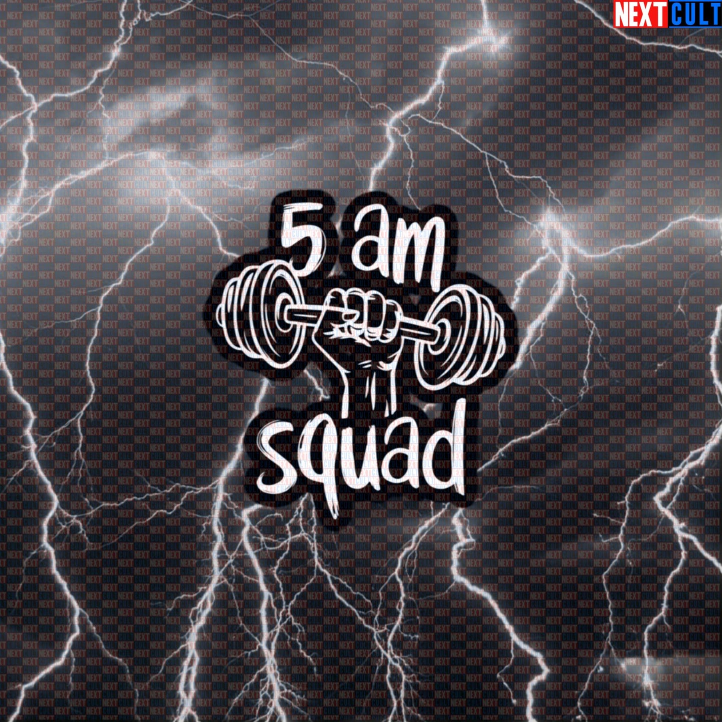 5 AM Squad Funny Gym Sticker | Morning Lifters Workout Meme Decal Default Title Stickers Bodybuilding Fitness Gym Workout Next Cult Brand
