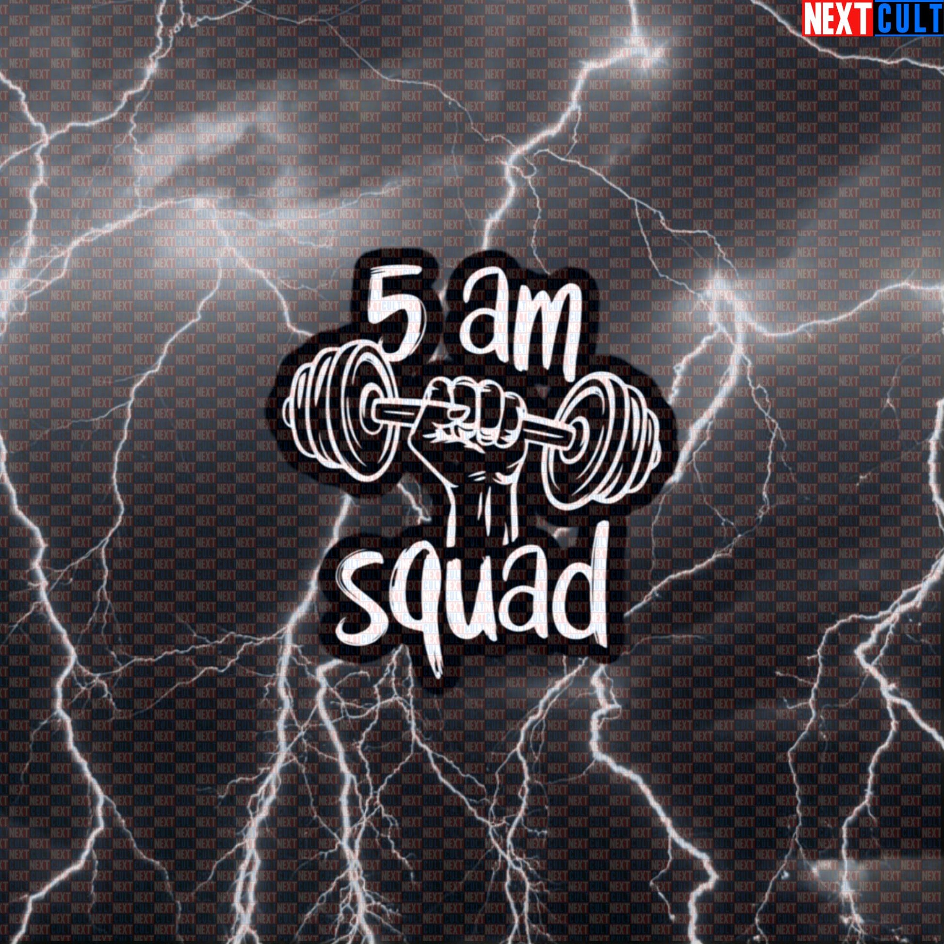 5 AM Squad Funny Gym Sticker | Morning Lifters Workout Meme Decal Default Title Stickers Bodybuilding Fitness Gym Workout Next Cult Brand