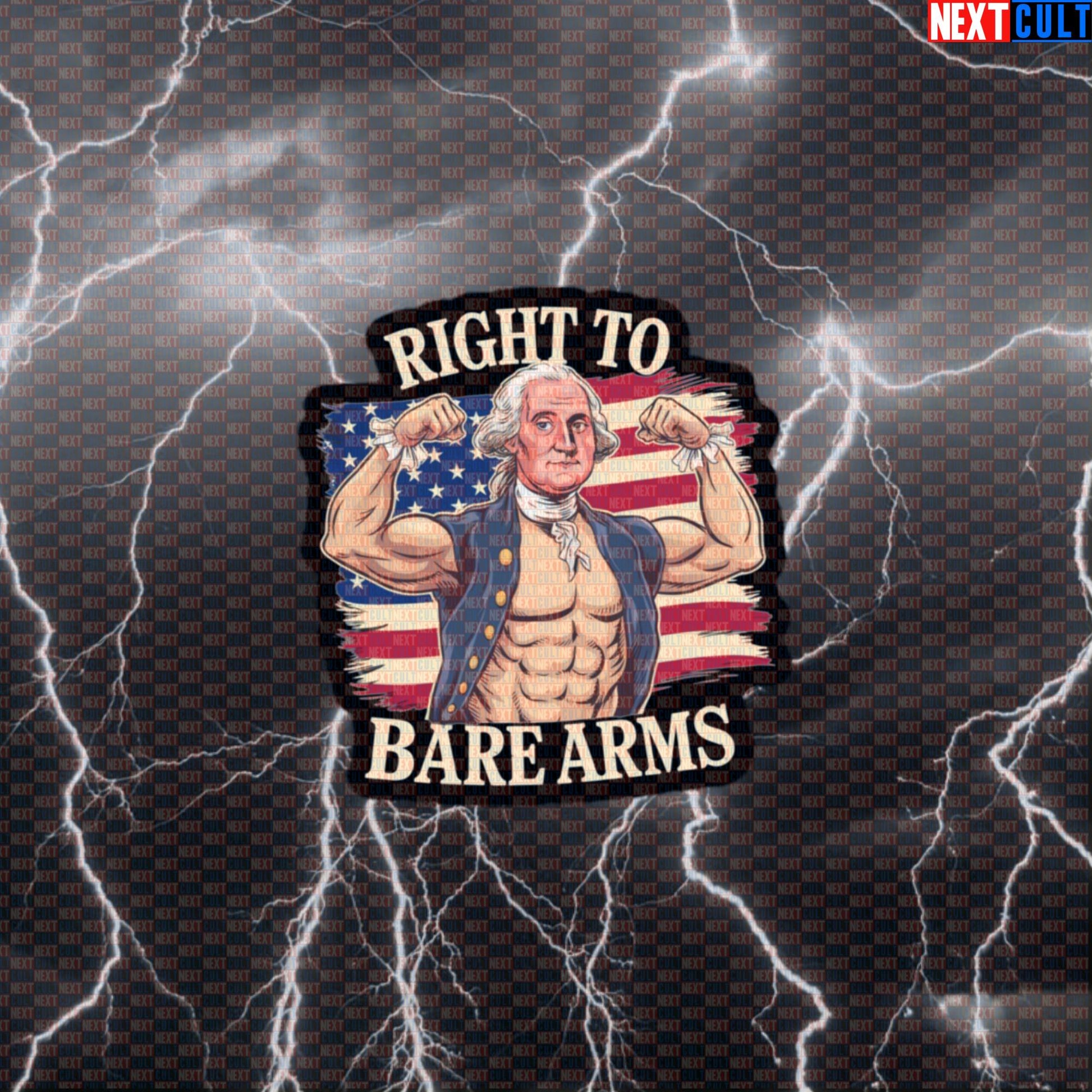 Right To Bare Arms Funny Gym Sticker | George Washington Workout Decal Default Title Stickers 4th of July Bodybuilding Fitness George Washington Gym Workout Next Cult Brand