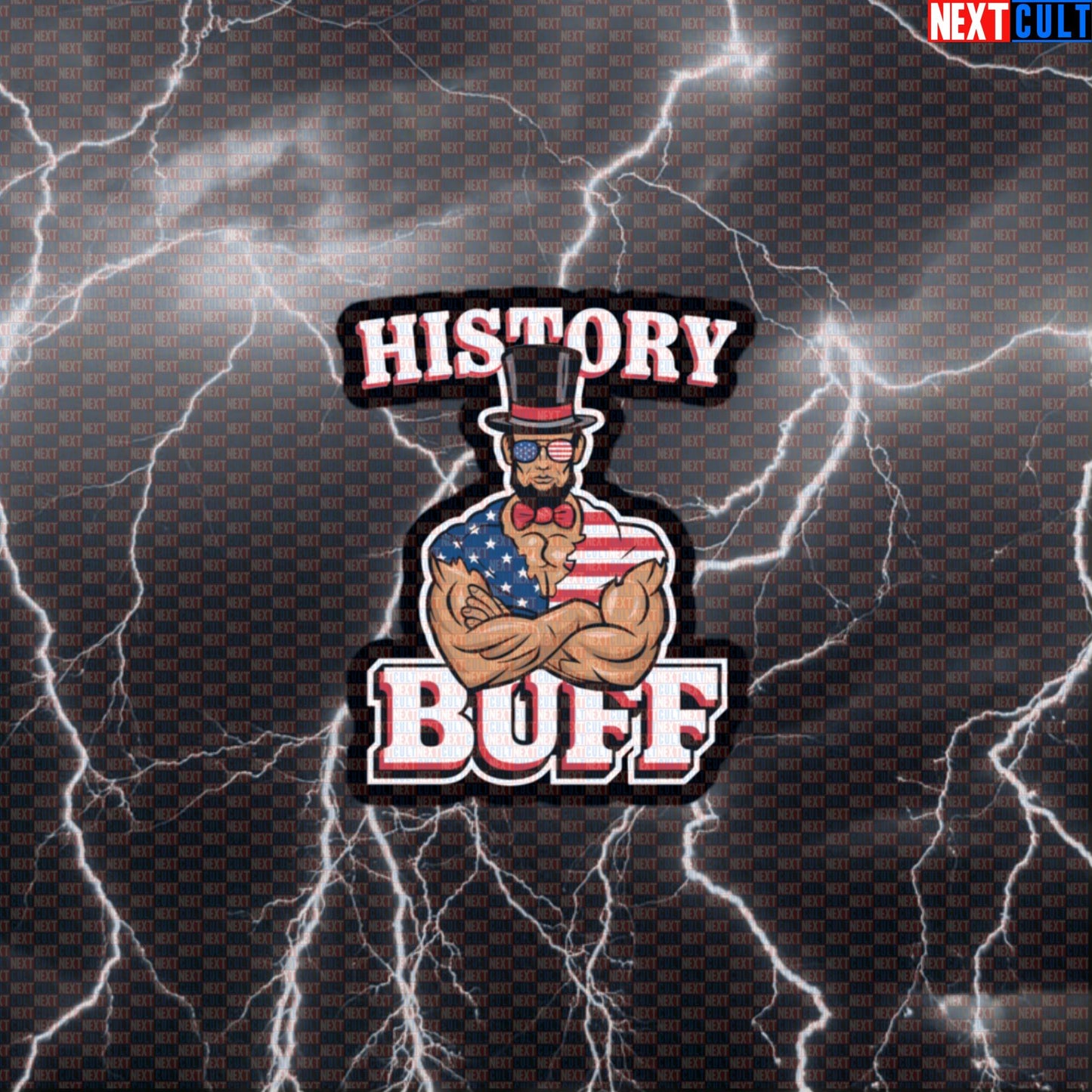 Funny Abraham Lincoln Gym Bro Sticker | History Buff Workout Meme Decal for Water Bottles & Gym Gear Default Title Stickers 4th of July Abraham Lincoln Bodybuilding Fitness Gym Workout Next Cult Brand