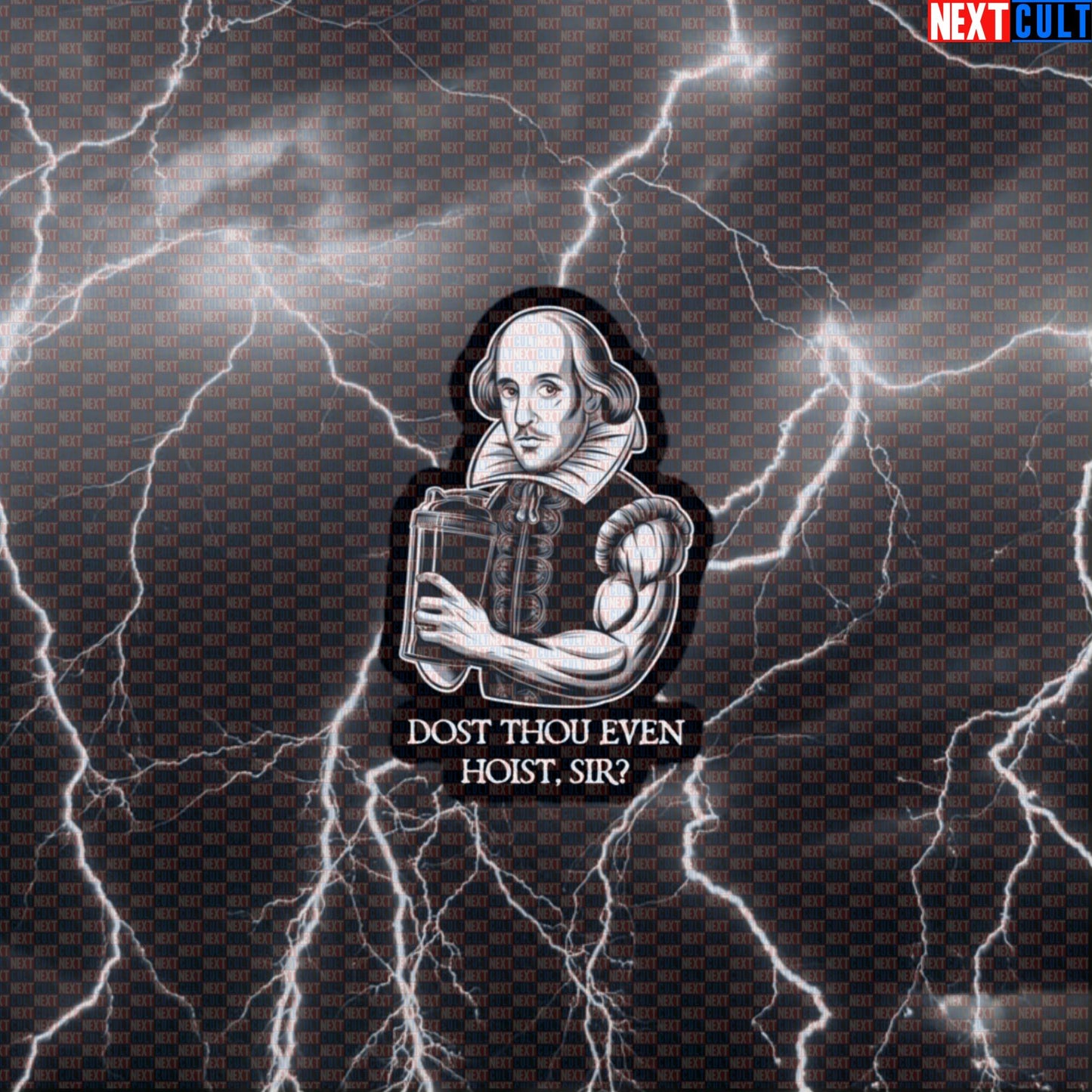 Dost Thou Even Hoist Sir? Sticker - Funny Gym Sticker for Water Bottles & Workout Gear Decal Default Title Stickers Bodybuilding Fitness Gym Powerlifting Workout Next Cult Brand