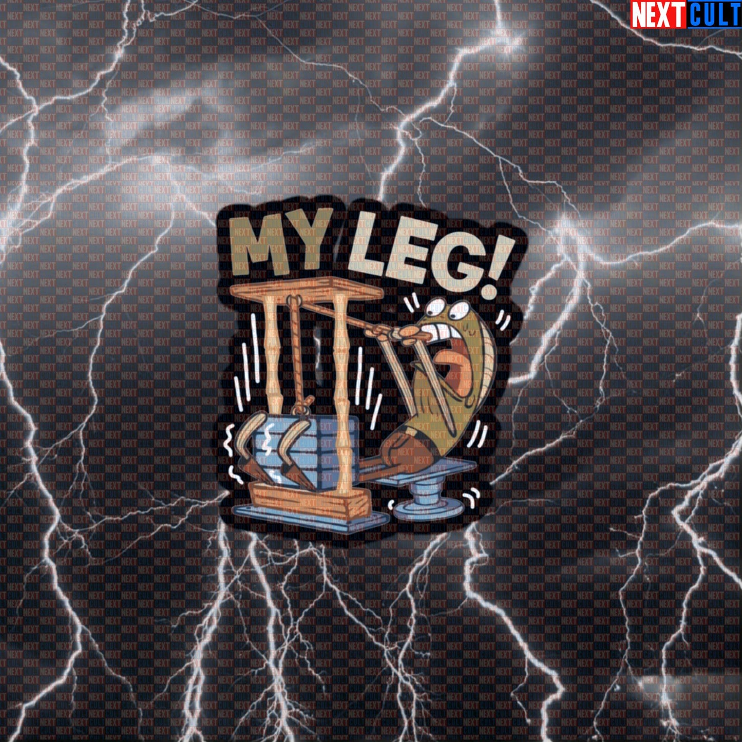 My Leg Hurts Gym Sticker | Funny Leg Day Workout Decal for Water Bottles & Gym Gear | Fitness Meme Default Title Stickers Bodybuilding Fitness Gym Leg Day TV Workout Next Cult Brand