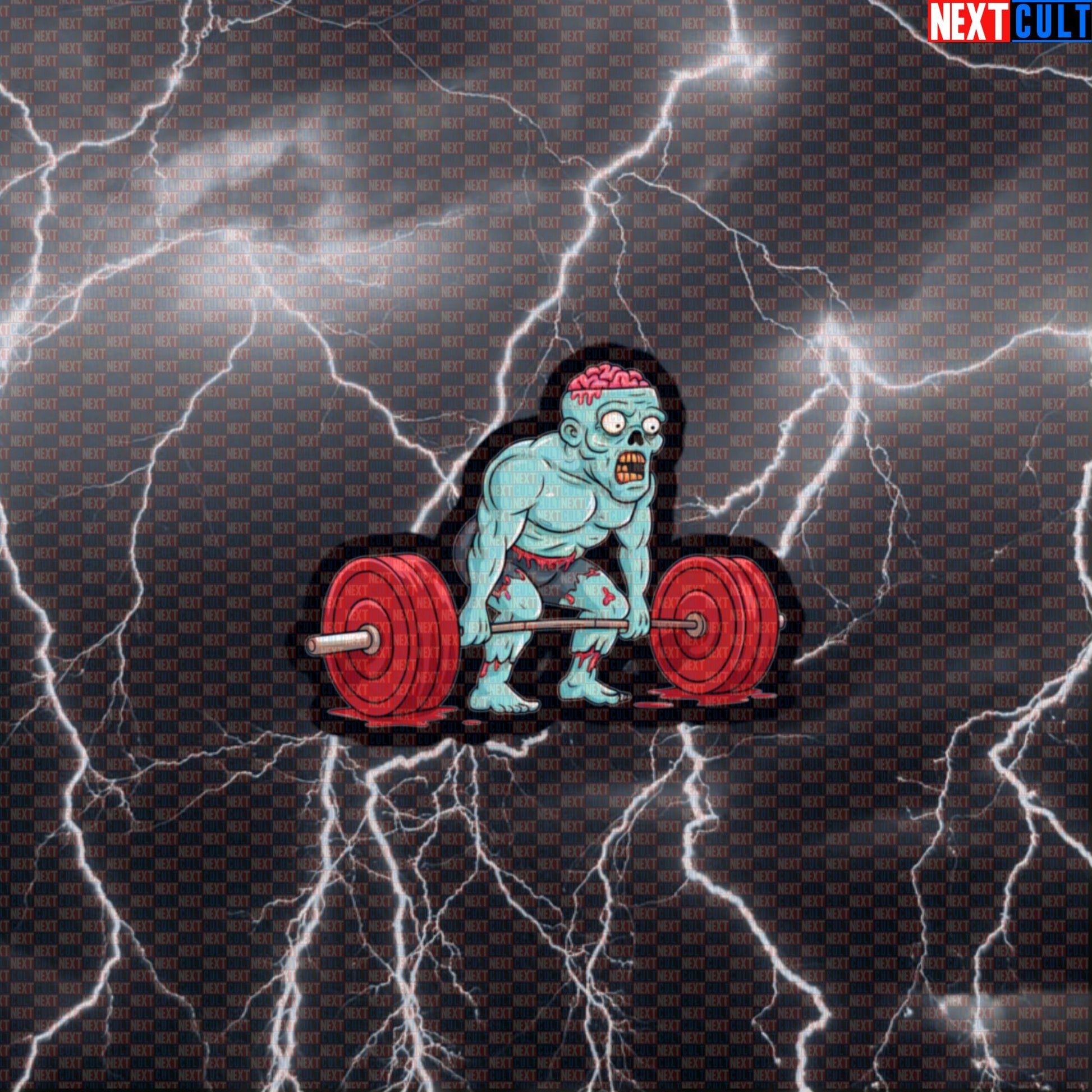 Zombie Deadlift Funny Gym Sticker | Lifting Dead Halloween Meme Decal For Lifters Default Title Bodybuilding Fitness Gym Halloween Leg Day Powerlifting Workout Zombie Next Cult Brand
