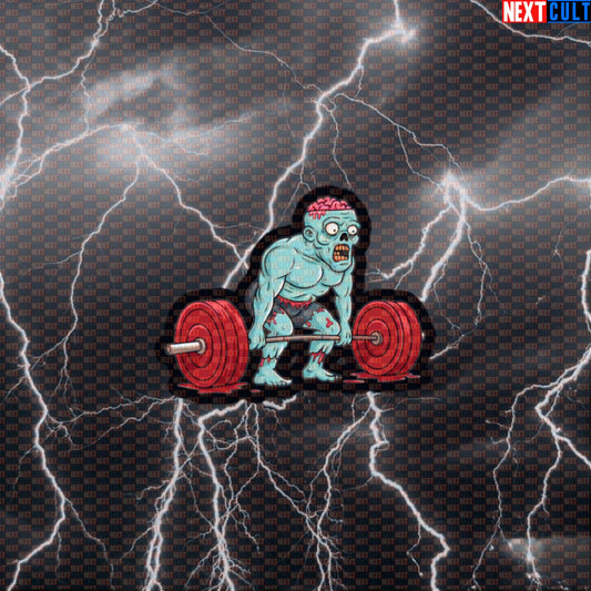 Zombie Deadlift Funny Gym Sticker | Lifting Dead Halloween Meme Decal For Lifters Default Title Bodybuilding Fitness Gym Halloween Leg Day Powerlifting Workout Zombie Next Cult Brand