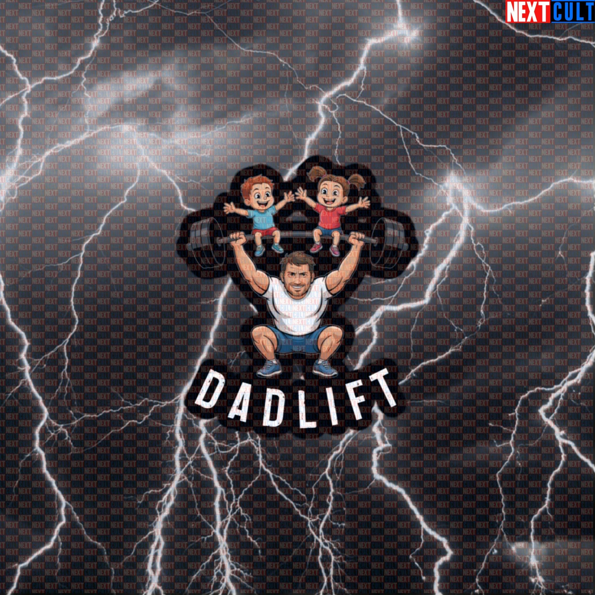 Dadlift Funny Gym Sticker for Powerlifting Dads | Meme Workout Decal for Water Bottles & Gym Gear Default Title Stickers Bodybuilding Father's Day Fitness Gym Home Gym Powerlifting Workout Next Cult Brand