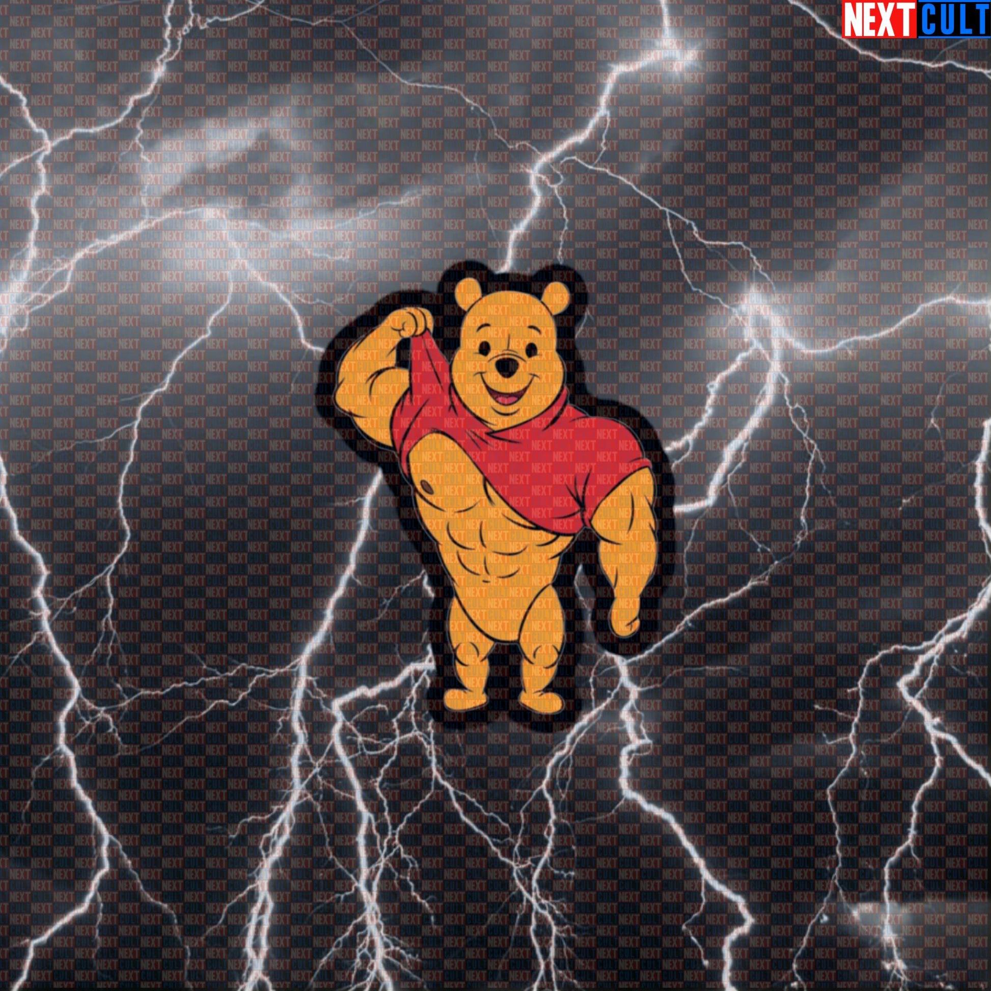Bodybuilding Bear Funny Gym Sticker | Winnie the Bodybuilder Workout Decal for Lifters Default Title Stickers Bodybuilding Films Fitness Gym Workout Next Cult Brand