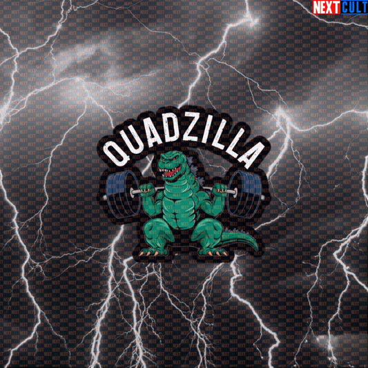 Quadzilla Gym Sticker | Funny Massive Quads Workout Decal for Leg Day | Squat Meme Sticker Default Title Bodybuilding Fitness Gym Leg Day Powerlifting Workout Next Cult Brand