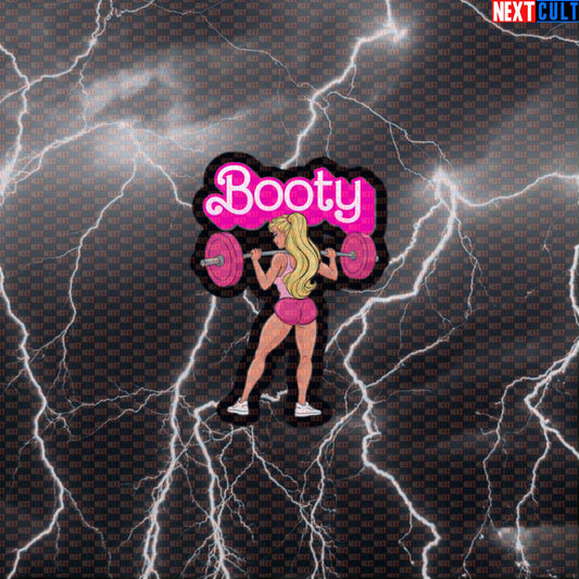 BootyBuilder Gym Sticker | Funny Workout Decal for Water Bottles & Gear | Barbie Fitness Meme Sticker Default Title Barbie Bodybuilding Films Fitness Gym Leg Day Powerlifting Workout Next Cult Brand