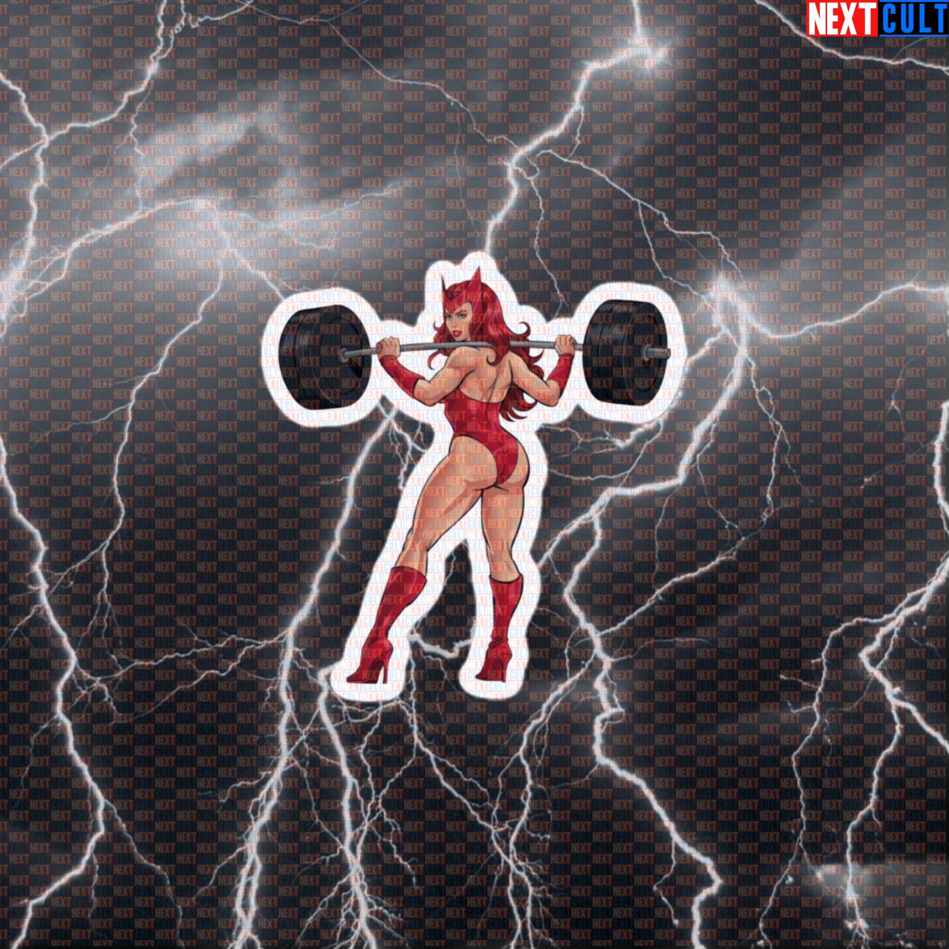Gym Witch Sticker | Funny Workout Decal for Water Bottles & Gym Gear | Fitness Meme Sticker for Lifters Default Title Avengers Bodybuilding Films Fitness Gym Leg Day Powerlifting Superheroes Workout Next Cult Brand