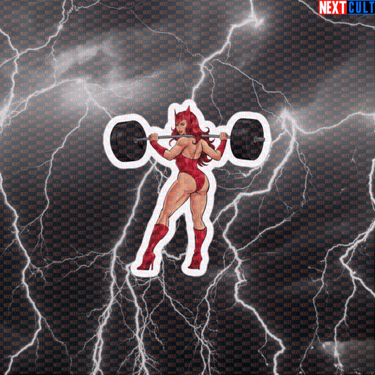 Gym Witch Sticker | Funny Workout Decal for Water Bottles & Gym Gear | Fitness Meme Sticker for Lifters Default Title Avengers Bodybuilding Films Fitness Gym Leg Day Powerlifting Superheroes Workout Next Cult Brand