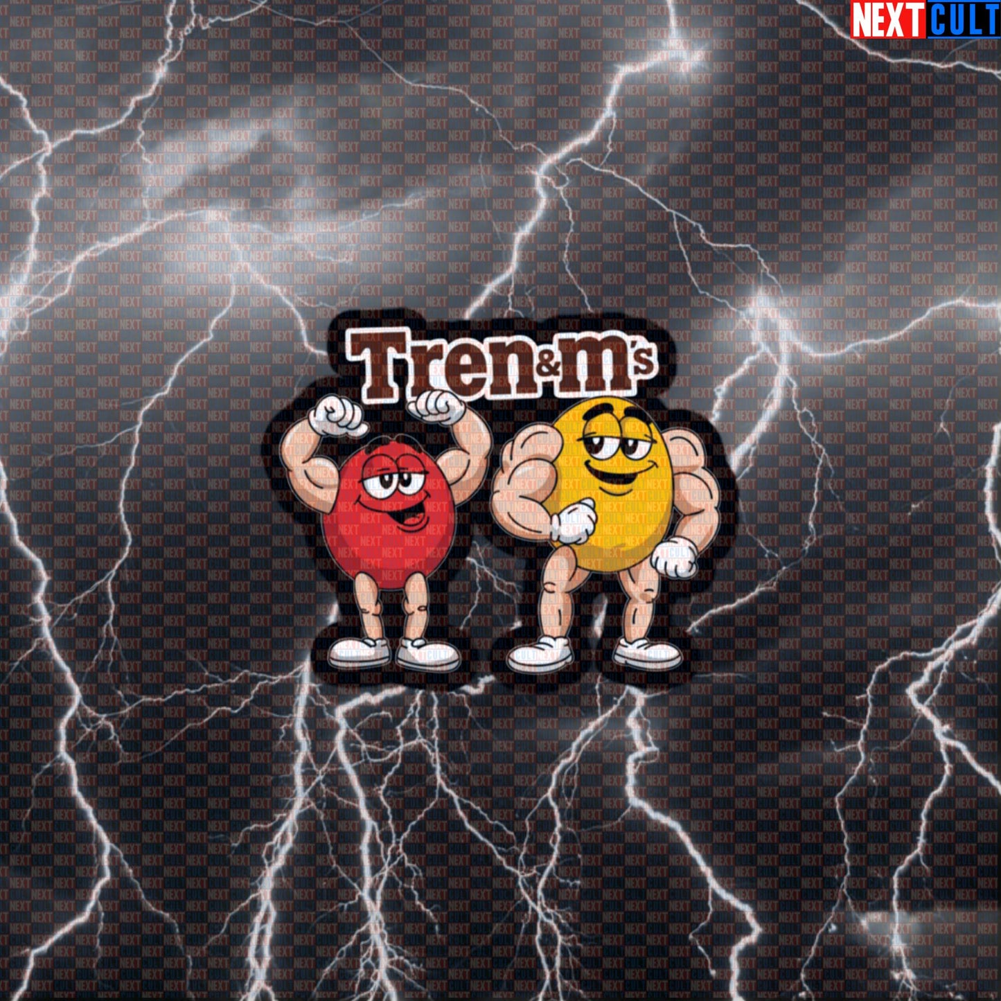 Tren&Ms Gym Sticker | Funny Bodybuilding Meme Decal For Water Bottles & Gym Gear | Workout Sticker Default Title Bodybuilding Fast Food Fitness Gym Steroids Workout Next Cult Brand