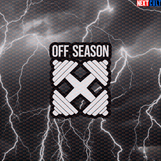 Off-Season Rest Day Gym Sticker | Funny Workout Decal for Water Bottles & Gym Gear | Bodybuilding Meme Sticker Default Title Bodybuilding Fitness Gym Powerlifting Workout Next Cult Brand