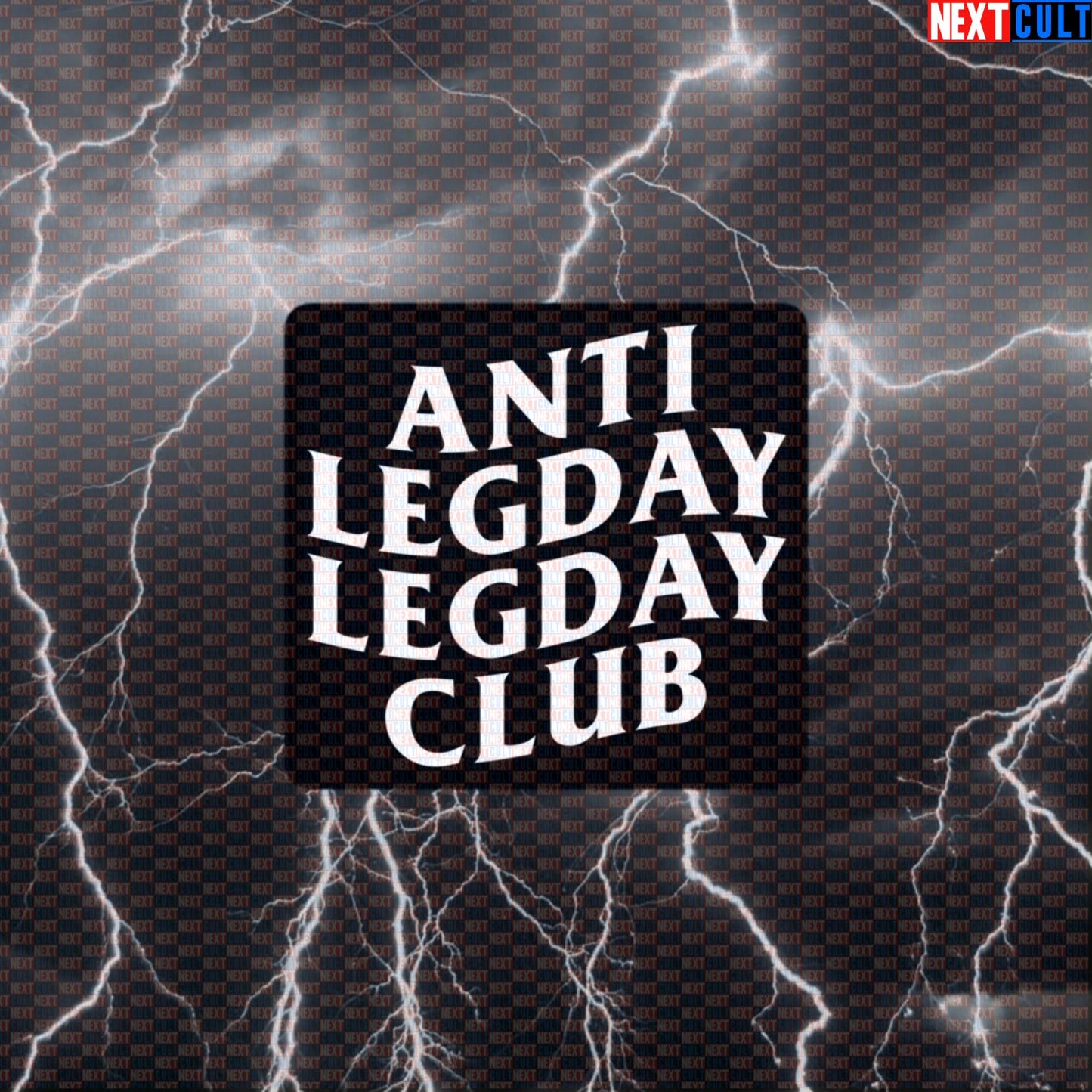 Anti Leg Day Leg Day Club Gym Sticker | Funny Workout Decal for Water Bottles & Gym Equipment Default Title Bodybuilding Fitness Gym Leg Day Powerlifting Workout Next Cult Brand