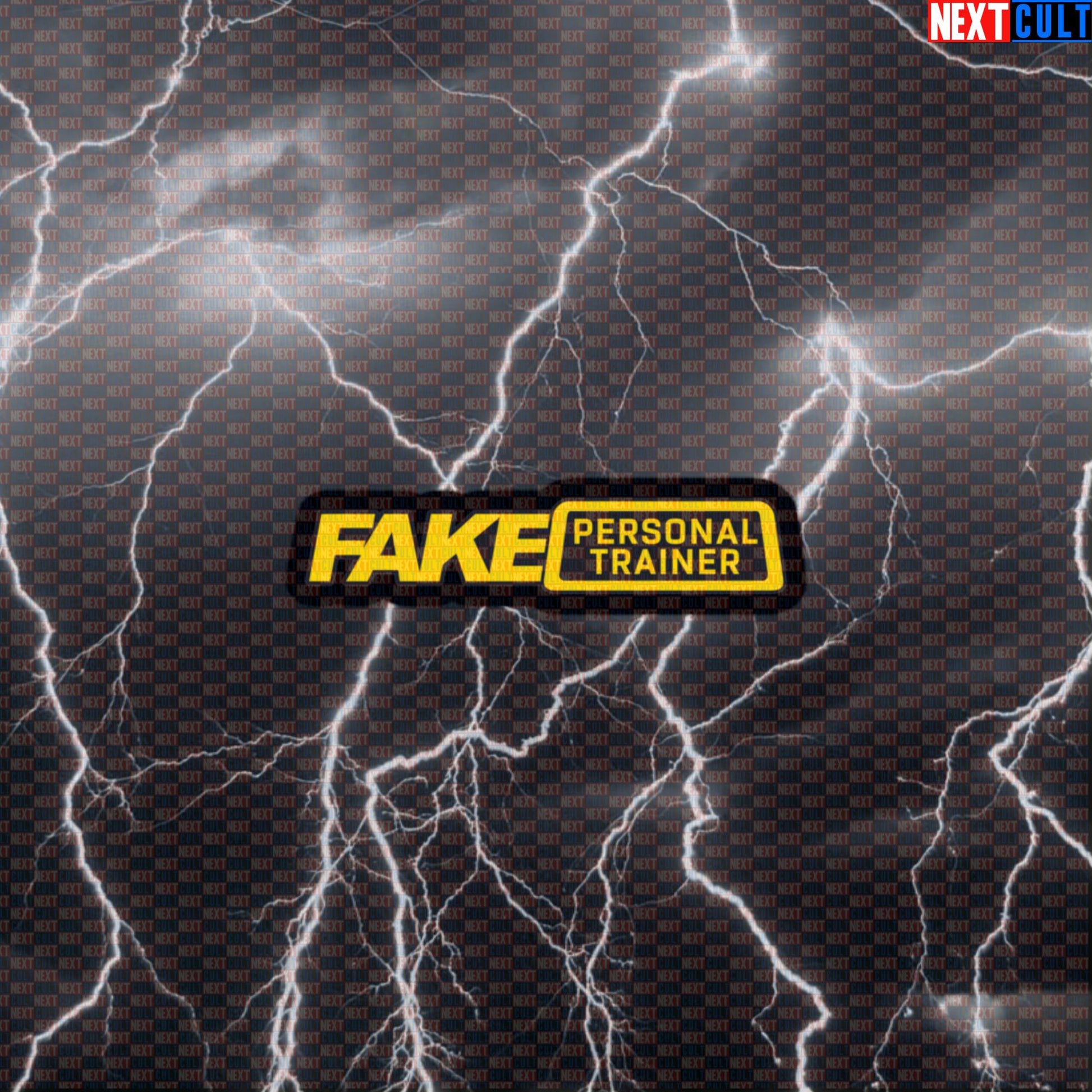 Fake Personal Trainer Gym Sticker | Funny Workout Decal for Water Bottles & Gym Equipment | Fitness Meme Default Title Bodybuilding Fitness Gym Workout Next Cult Brand