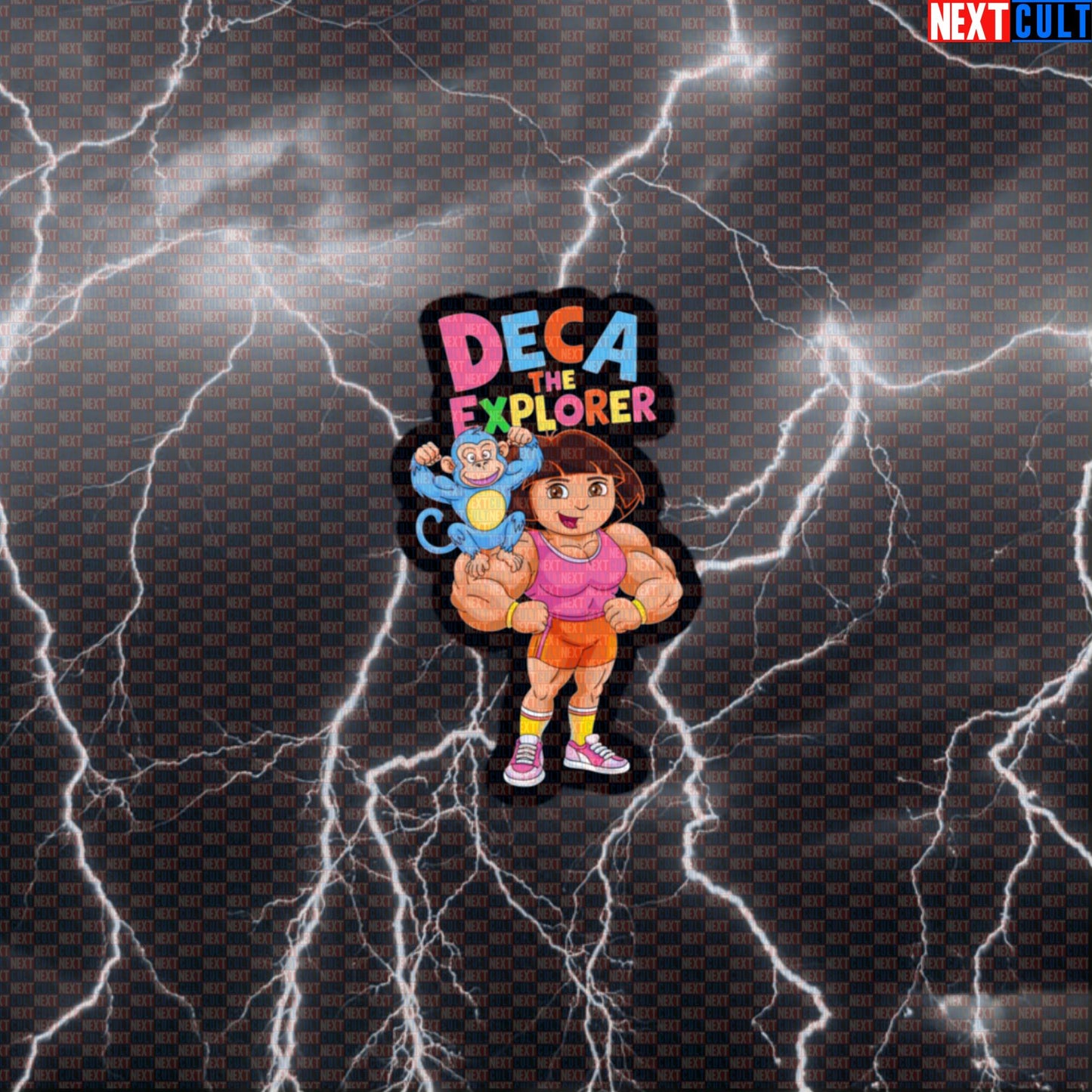 Deca The Explorer Gym Sticker | Funny Enhanced Lifter Decal | Bodybuilding Meme Workout Sticker Default Title Bodybuilding Fitness Gym Steroids TV Workout Next Cult Brand